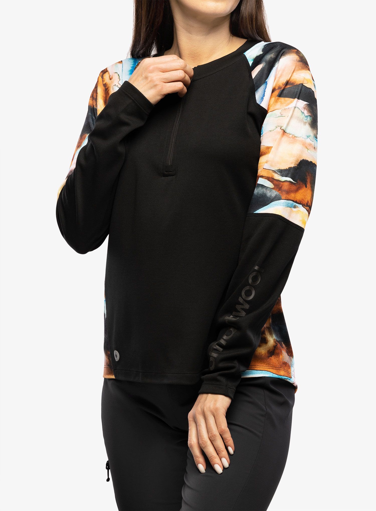 Cyklistická mikina dámská Smartwool Mountain Bike LS Jersey - black