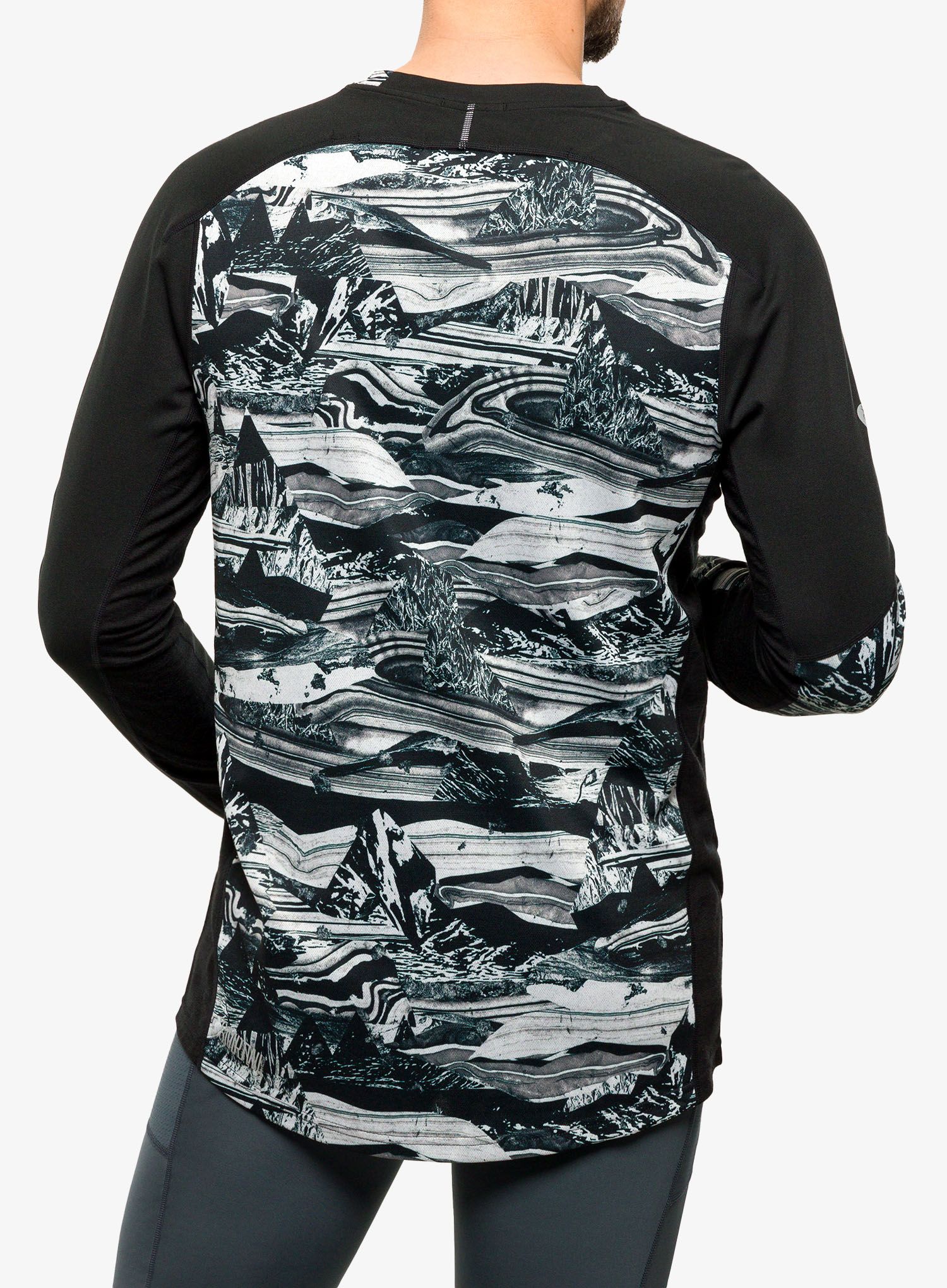 Cyklistická mikina Smartwool Mountain Bike LS Jersey - black marble giants