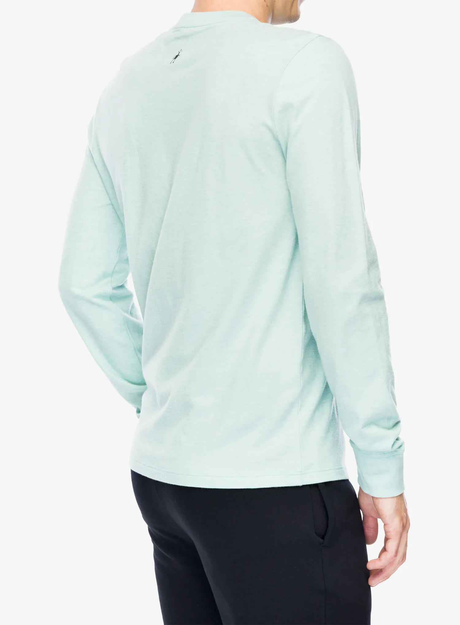 Mikina bez kapuce Smartwool Original Shred Graphic Long Sleeve Tee - arctic green