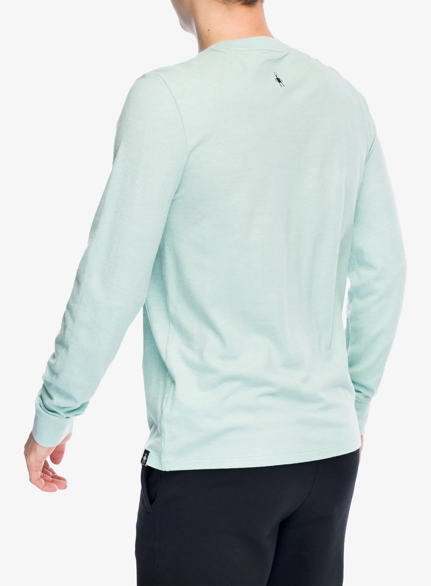 Mikina bez kapuce Smartwool Original Shred Graphic Long Sleeve Tee - arctic green