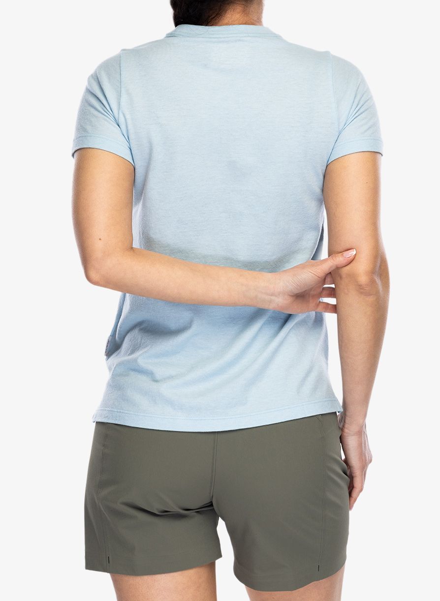 Dámské tričko Smartwool Perfect Crew Tee - winter sky heather