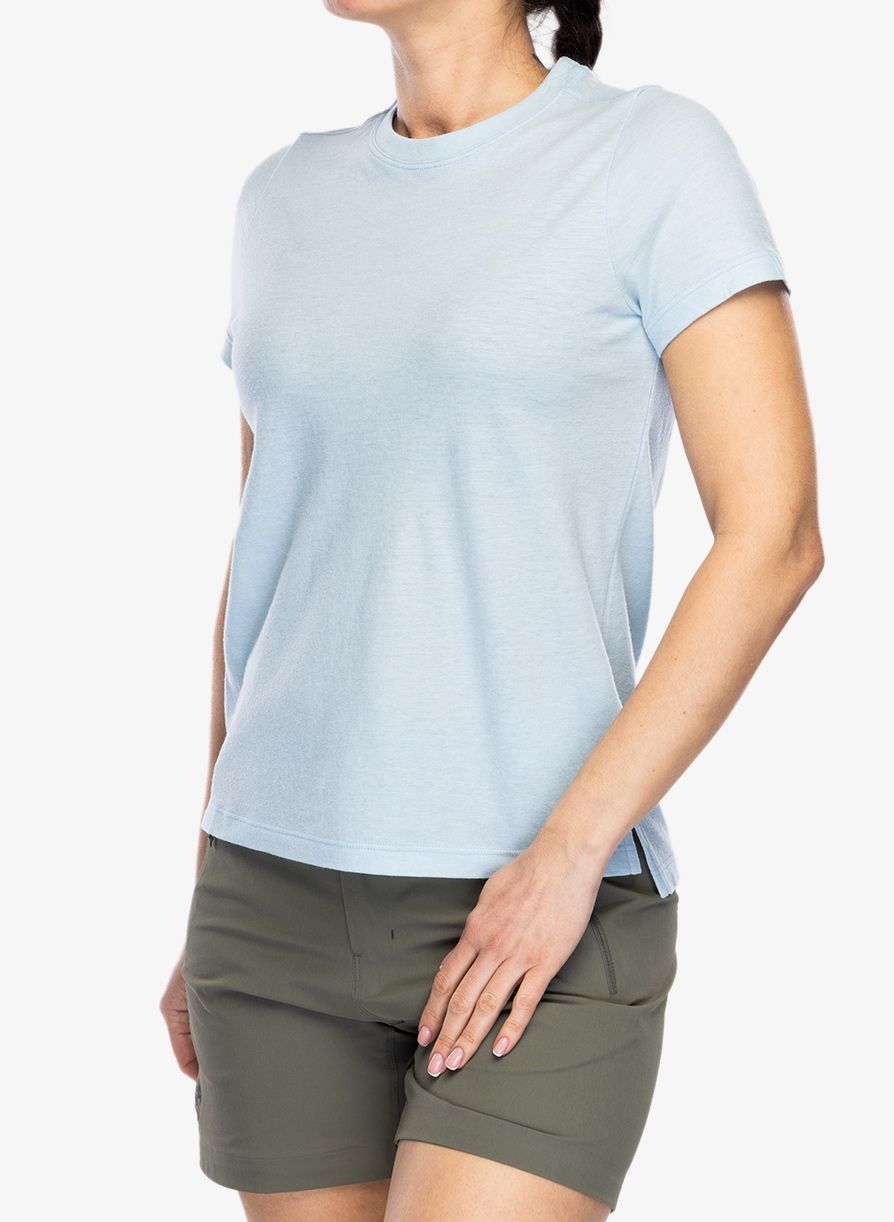 Dámské tričko Smartwool Perfect Crew Tee - winter sky heather