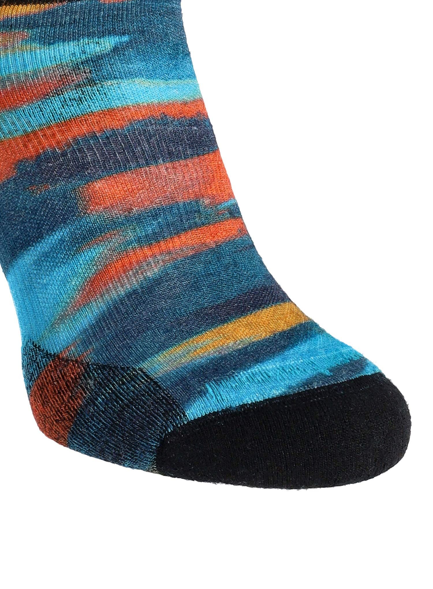 Merino ponožky dámské Smartwool Run Targeted Cushion Brushed Print Low Ankle Socks - alpine blue
