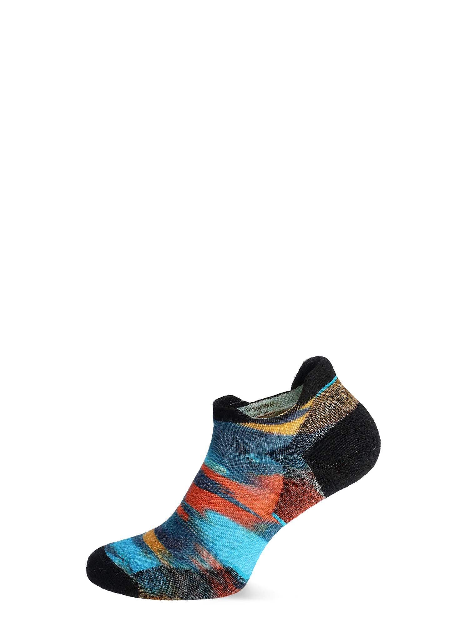 Merino ponožky dámské Smartwool Run Targeted Cushion Brushed Print Low Ankle Socks - alpine blue