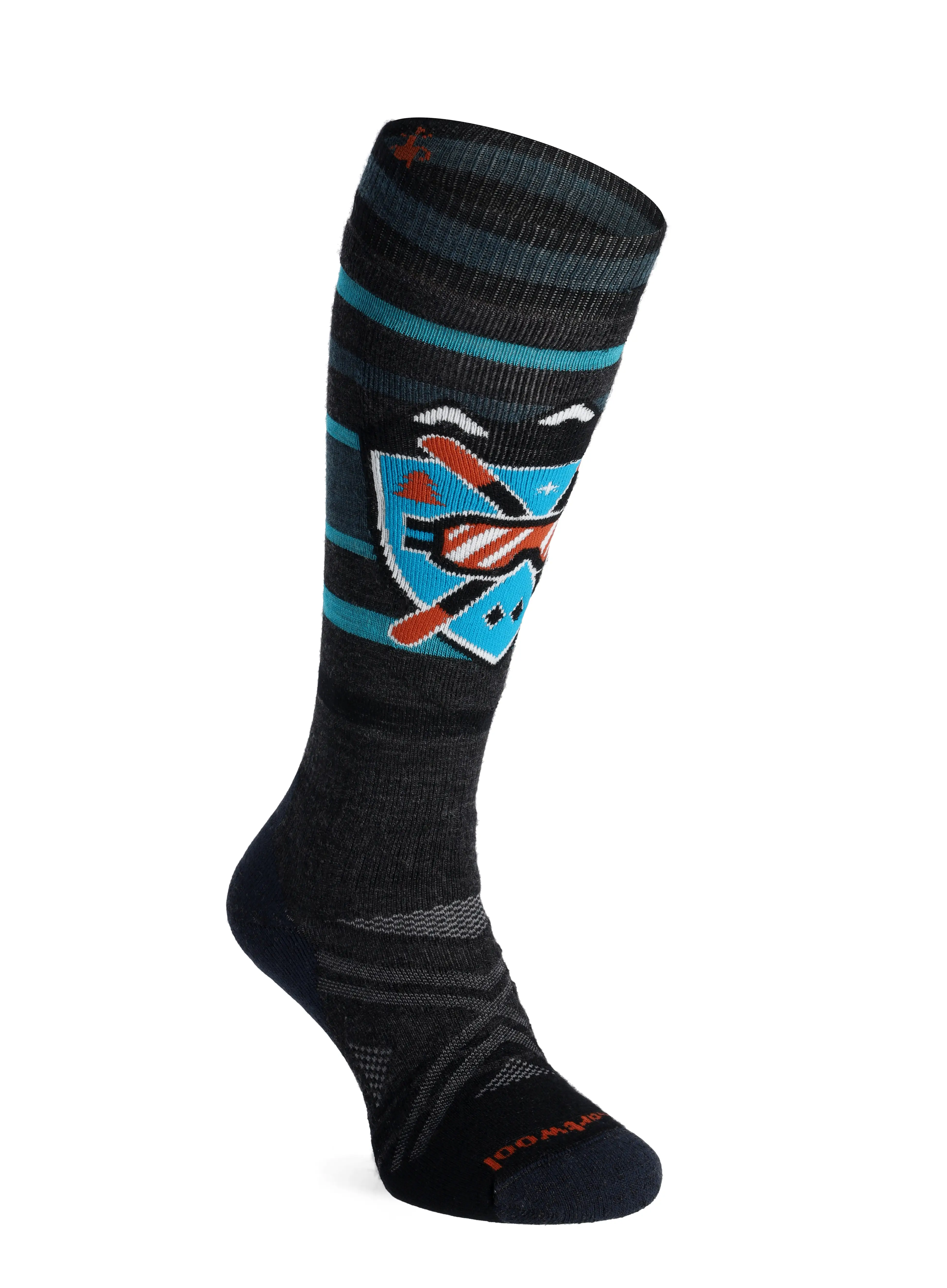 Lyžařské ponožky Smartwool Ski FC Alpine Edge Socks - charcoal