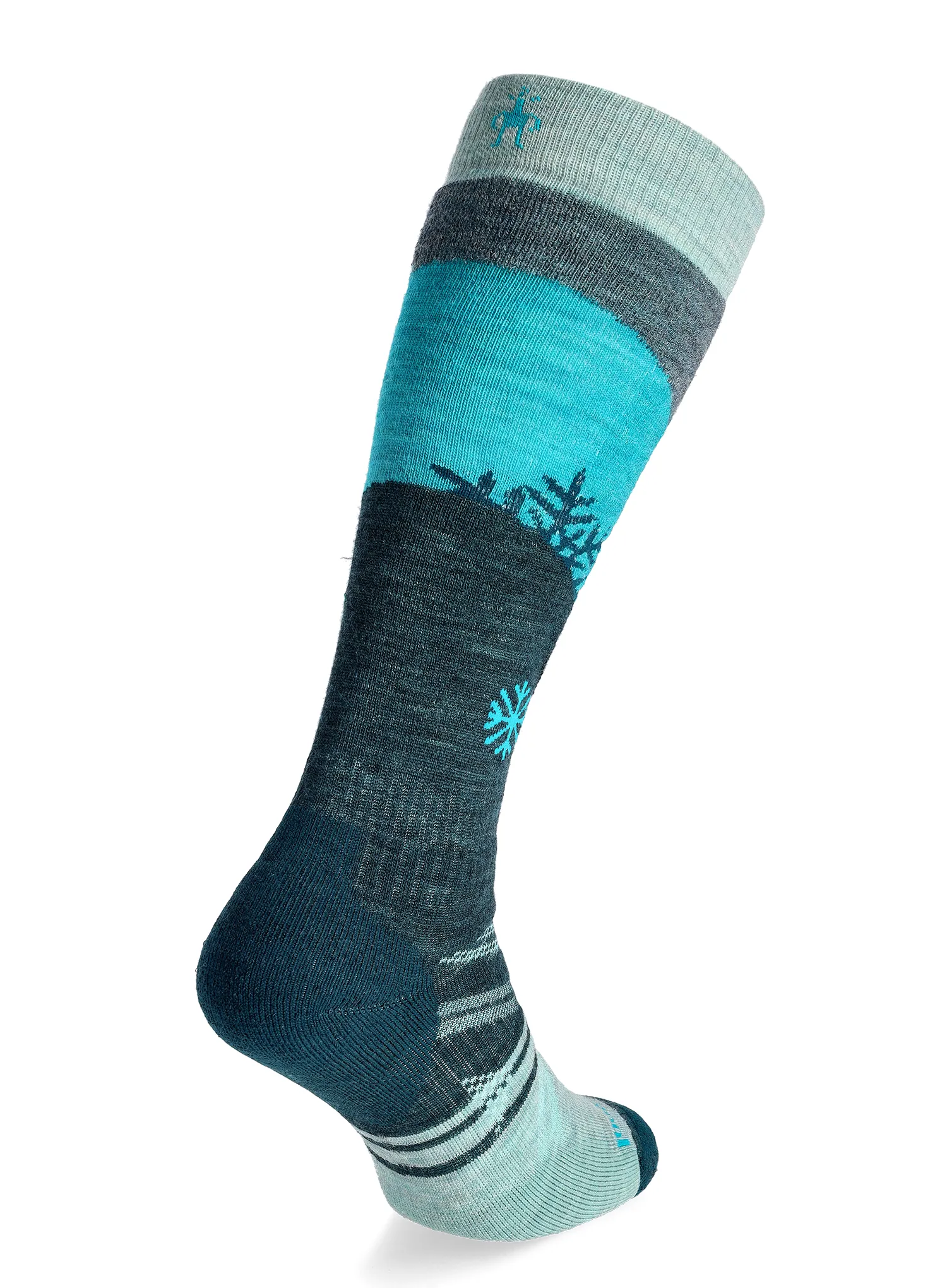 Dámské ponožky Smartwool Ski Full Cushion Snowpocalypse Pattern OTC - frosty green