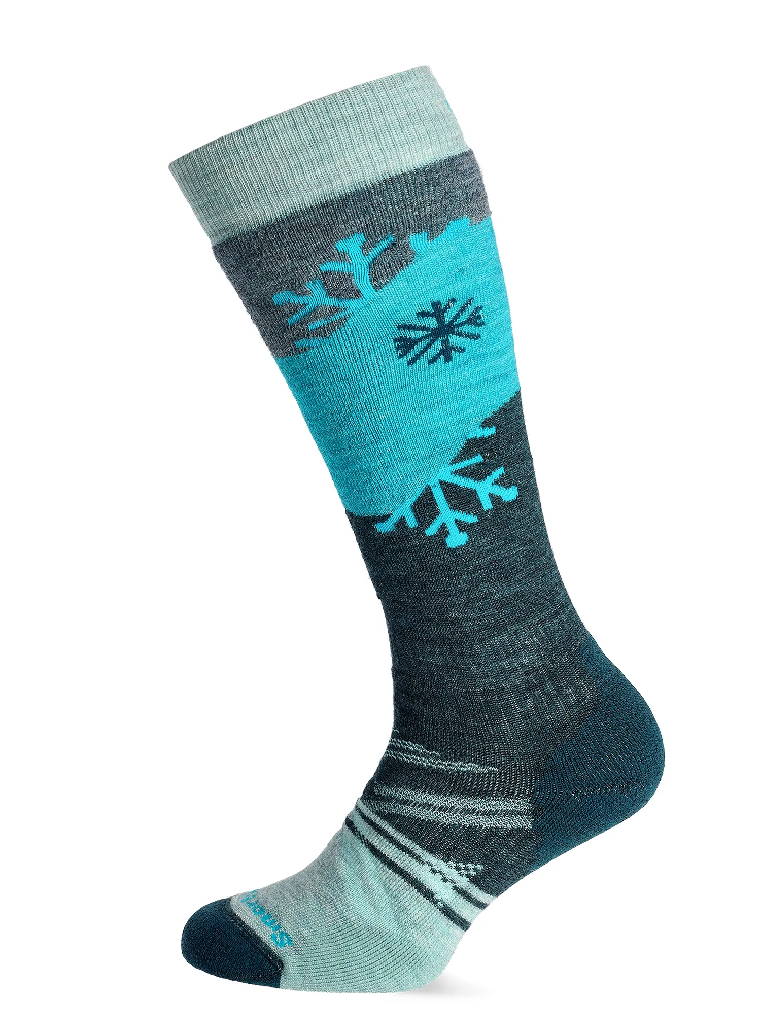 Dámské ponožky Smartwool Ski Full Cushion Snowpocalypse Pattern OTC - frosty green