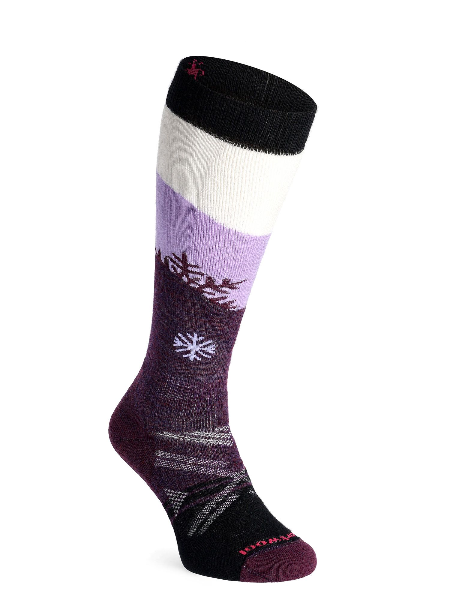 Dámské ponožky Smartwool Ski Full Cushion Snowpocalypse Pattern OTC  - purple iris