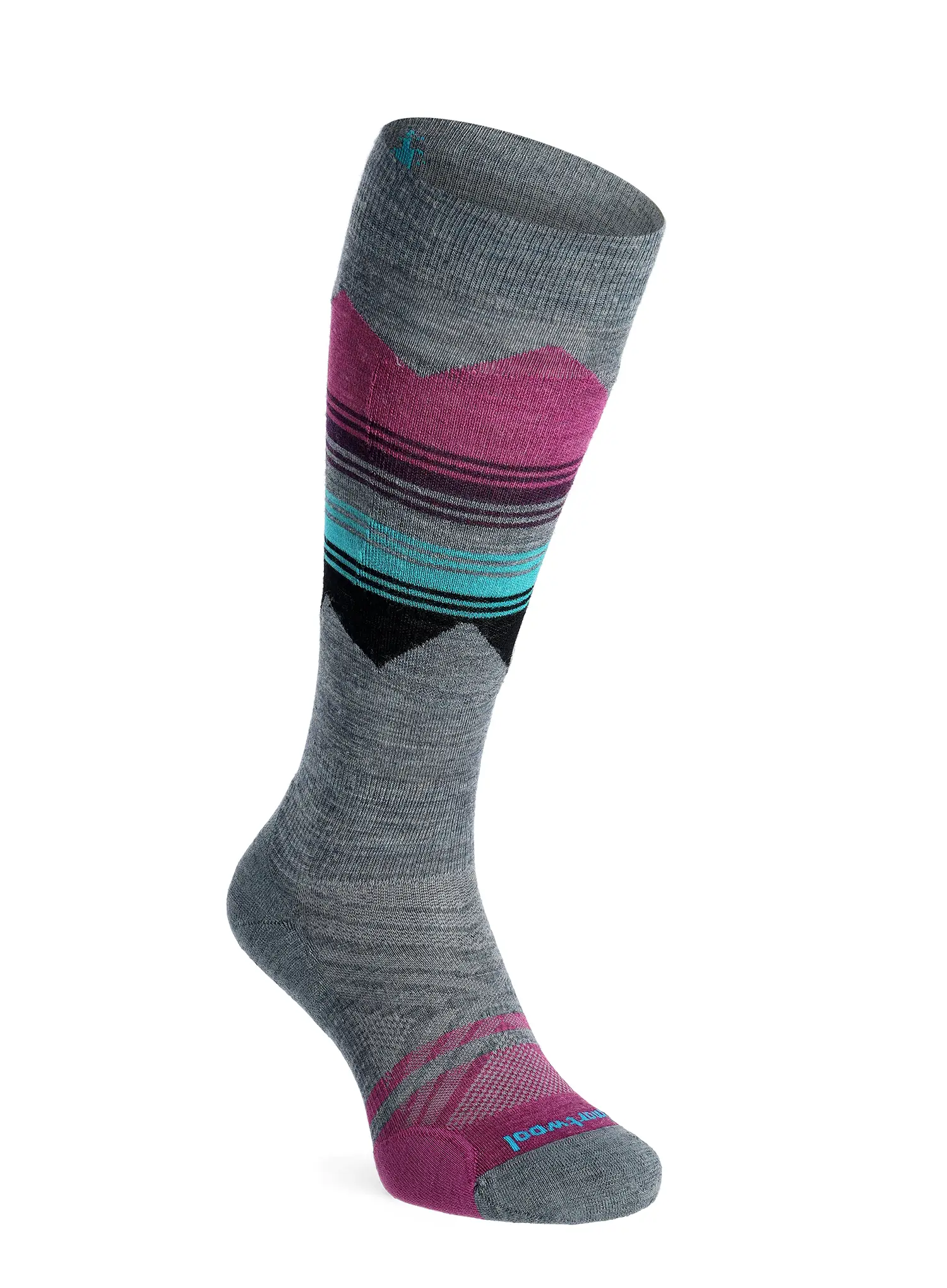 Dámské ponožky Smartwool Ski TC Pattern OTC Socks - pewter blue