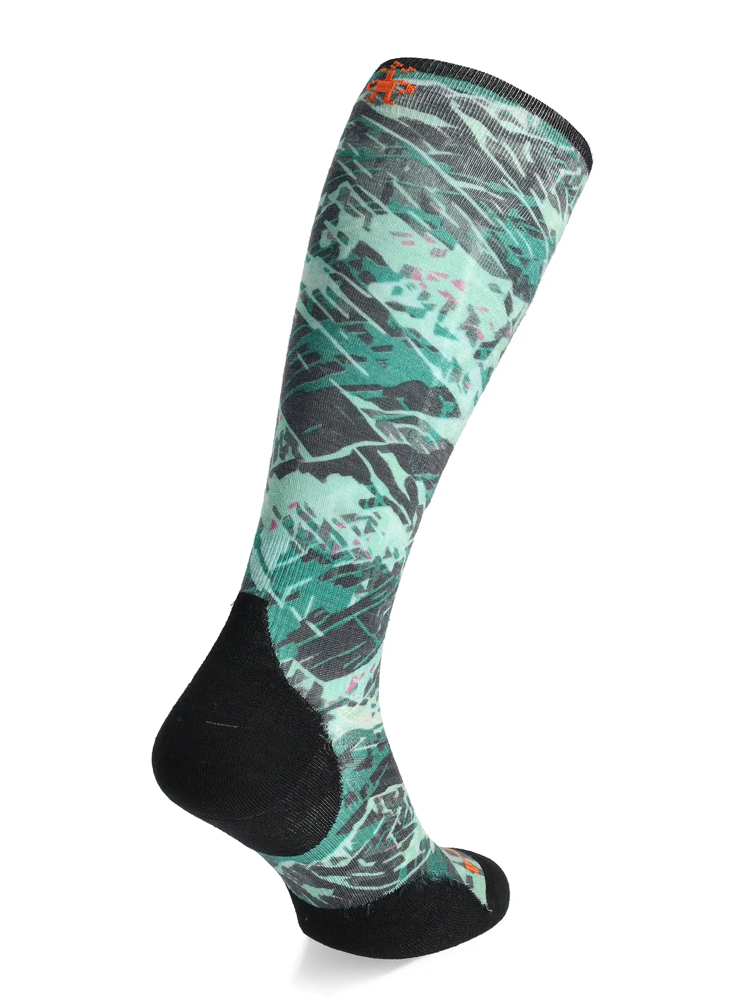 Lyžařské ponožky Smartwool Ski Targeted Cushion Green Slopes Print OTC  Socks - black