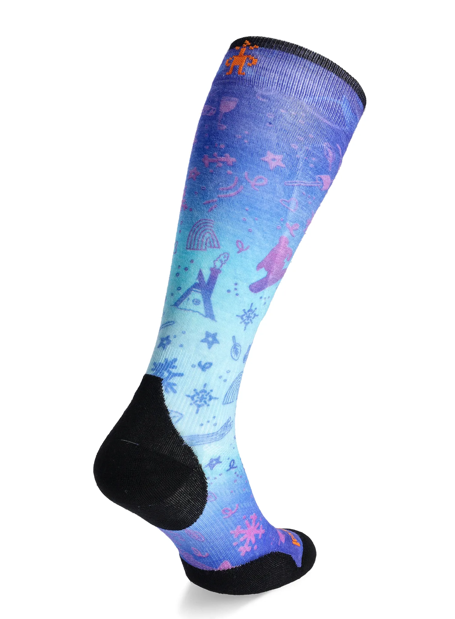 Lyžařské ponožky Smartwool Ski Targeted Cushion Nature Doodles Print OTC Socks - capri