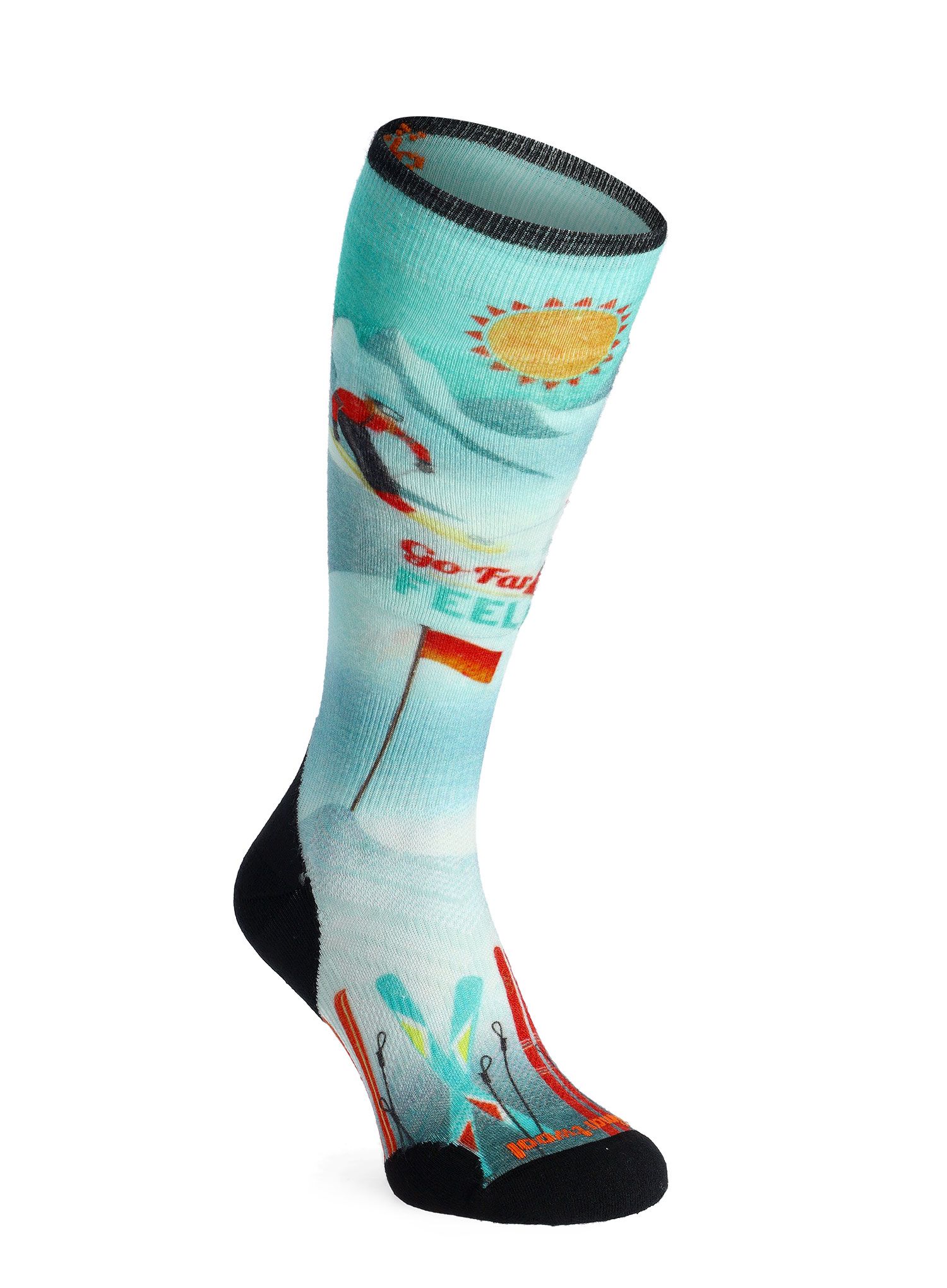 Dámské ponožky Smartwool Ski Targeted Cushion Snow Bunny Print OTC - capri