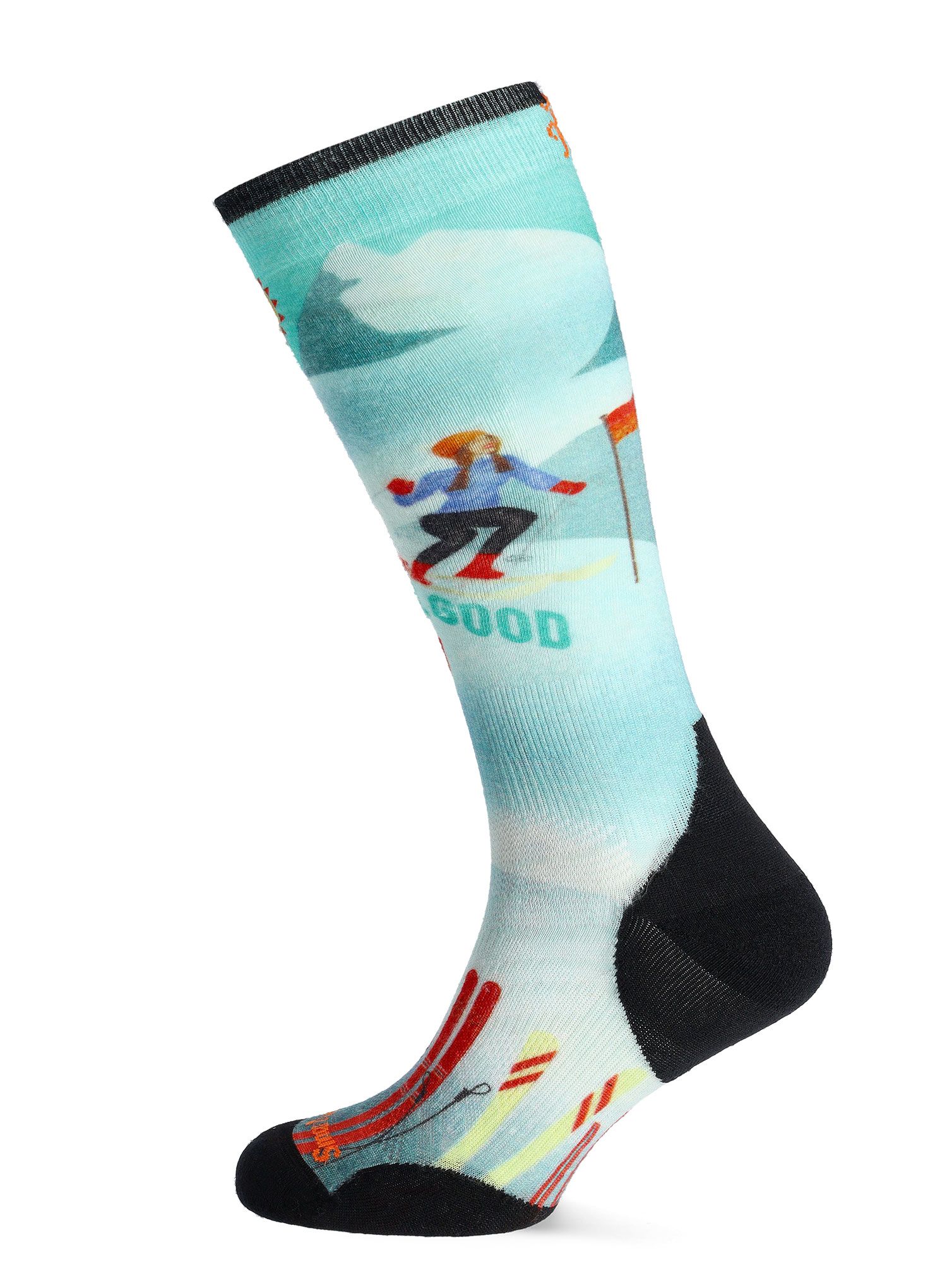 Dámské ponožky Smartwool Ski Targeted Cushion Snow Bunny Print OTC - capri