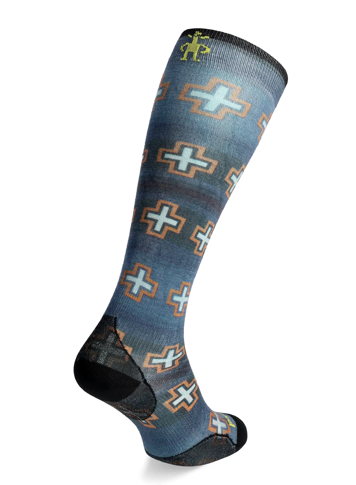 Lyžařské ponožky Smartwool Ski Zero Cushion Paths Crossed Print OTC Socks - deep navy
