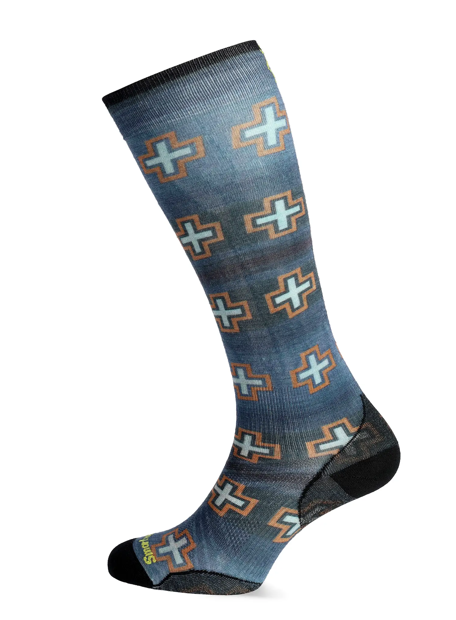 Lyžařské ponožky Smartwool Ski Zero Cushion Paths Crossed Print OTC Socks - deep navy