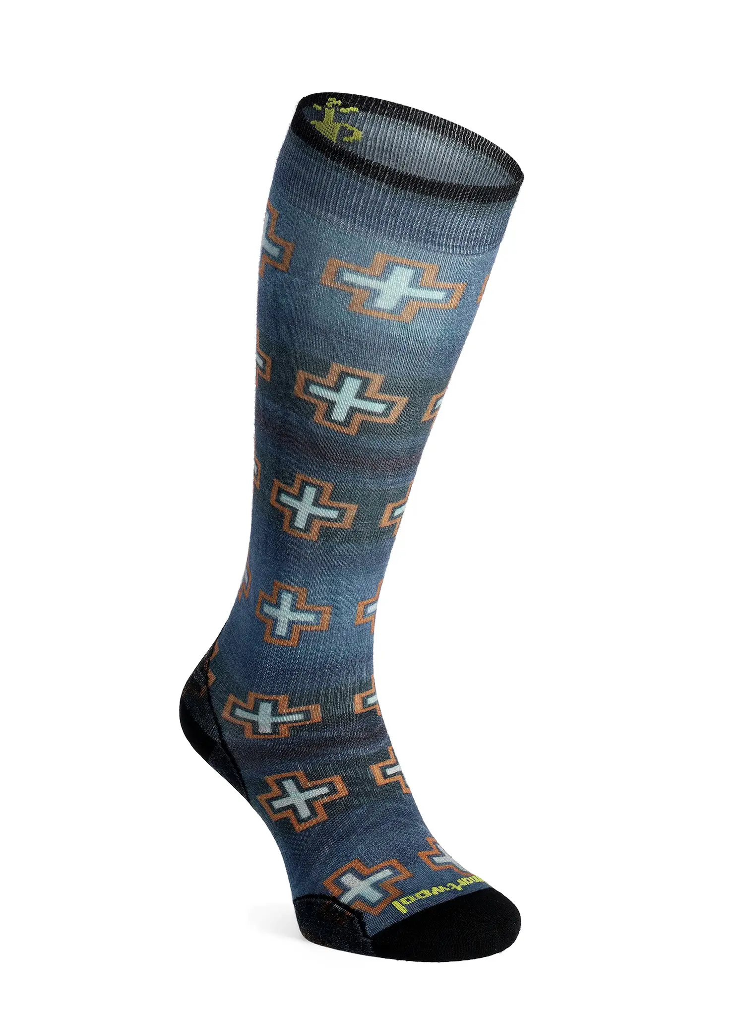 Lyžařské ponožky Smartwool Ski Zero Cushion Paths Crossed Print OTC Socks - deep navy