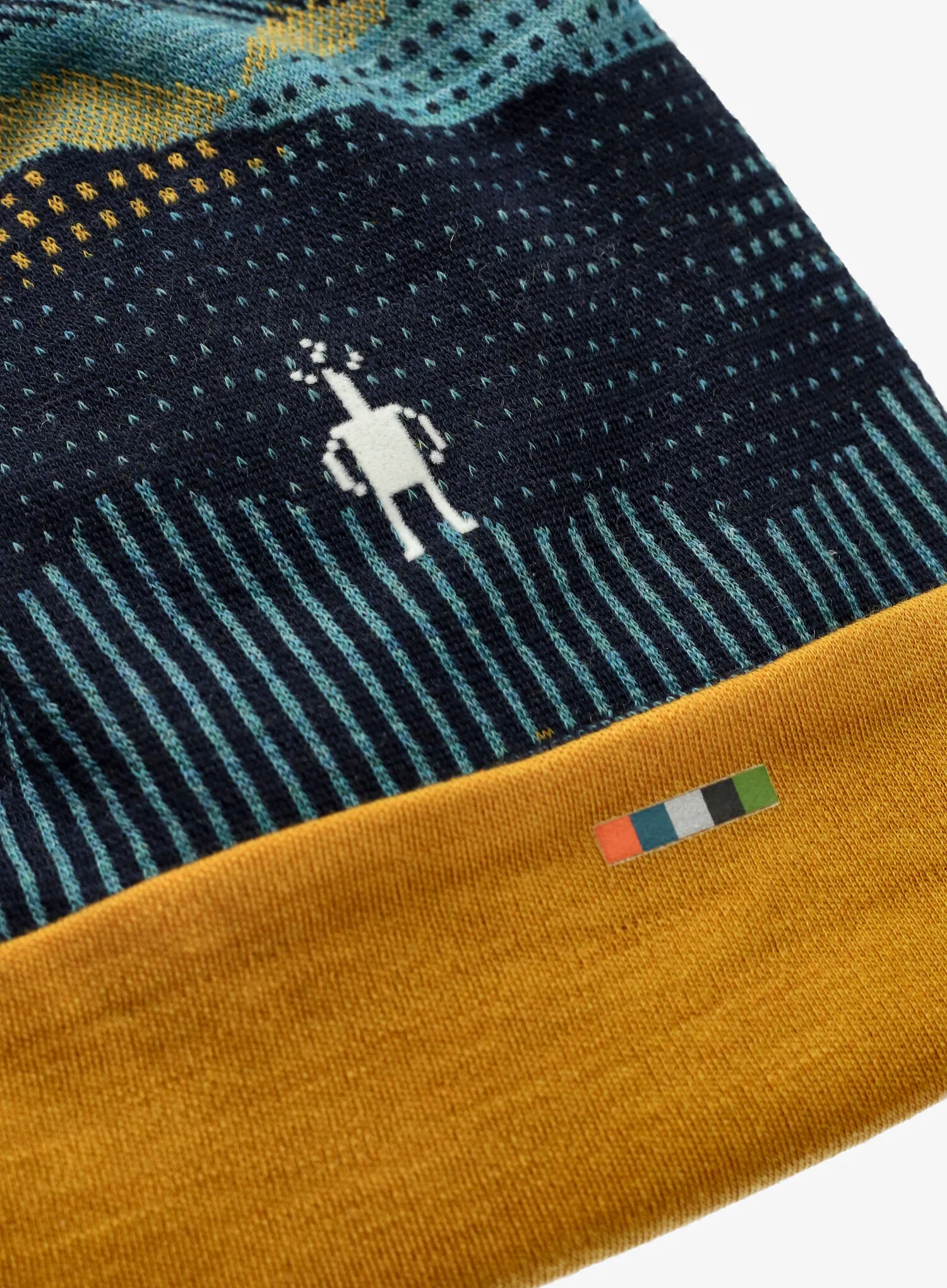 Dětská čepice Smartwool Thermal Merino Reversible Cuffed Beanie - blueberry mtn scape