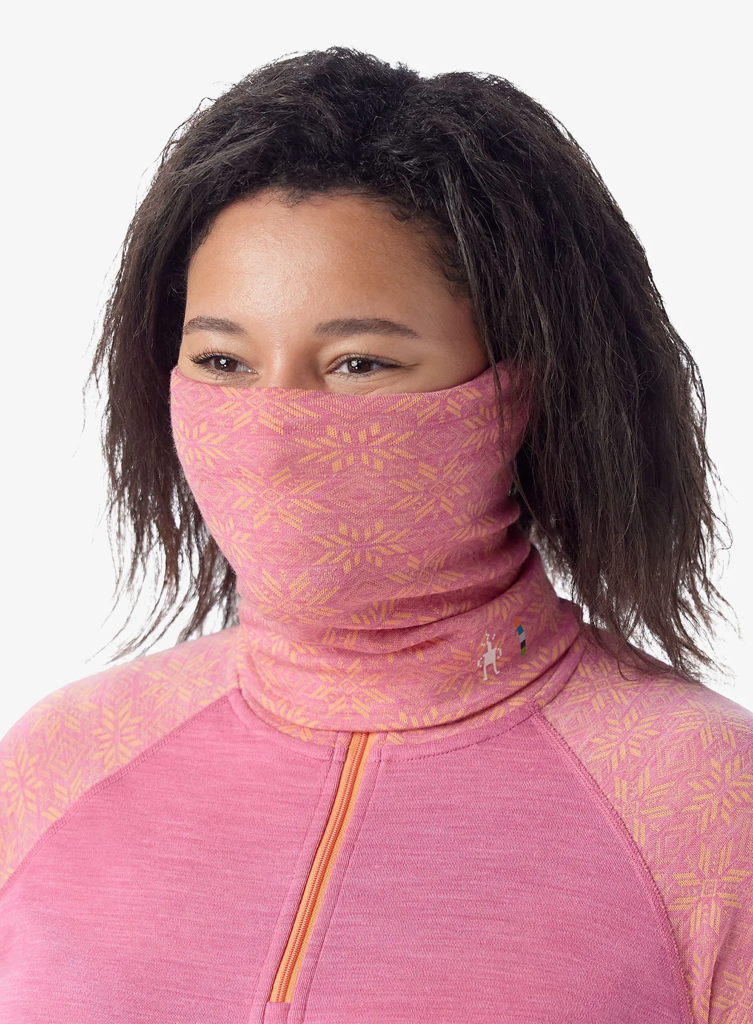 Nákrčník Smartwool Thermal Merino Reversible Neck Gaiter - garden pink digi snow
