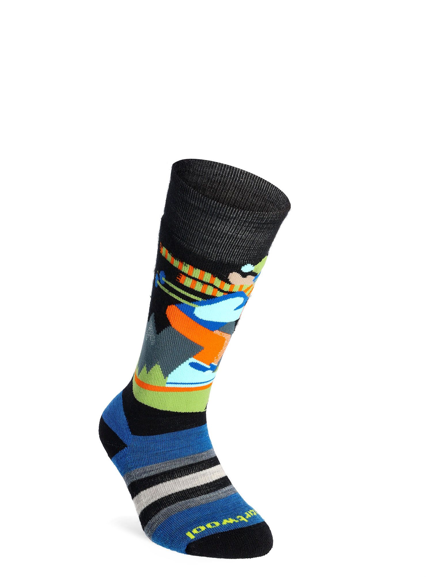 Dětské ponožky Smartwool Wintersport Full Cushion Mountain Moose Pattern OTC  - black