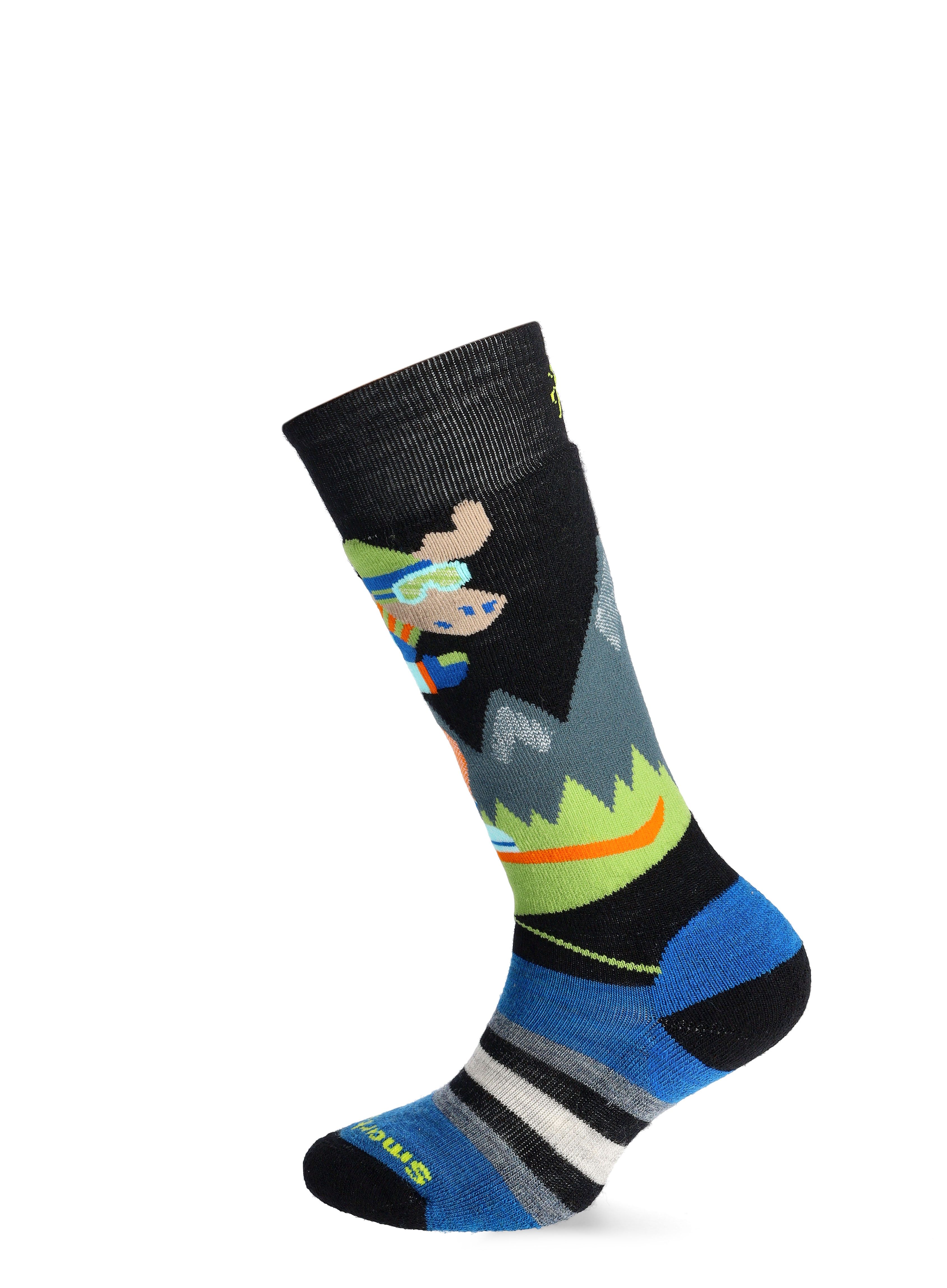Dětské ponožky Smartwool Wintersport Full Cushion Mountain Moose Pattern OTC  - black