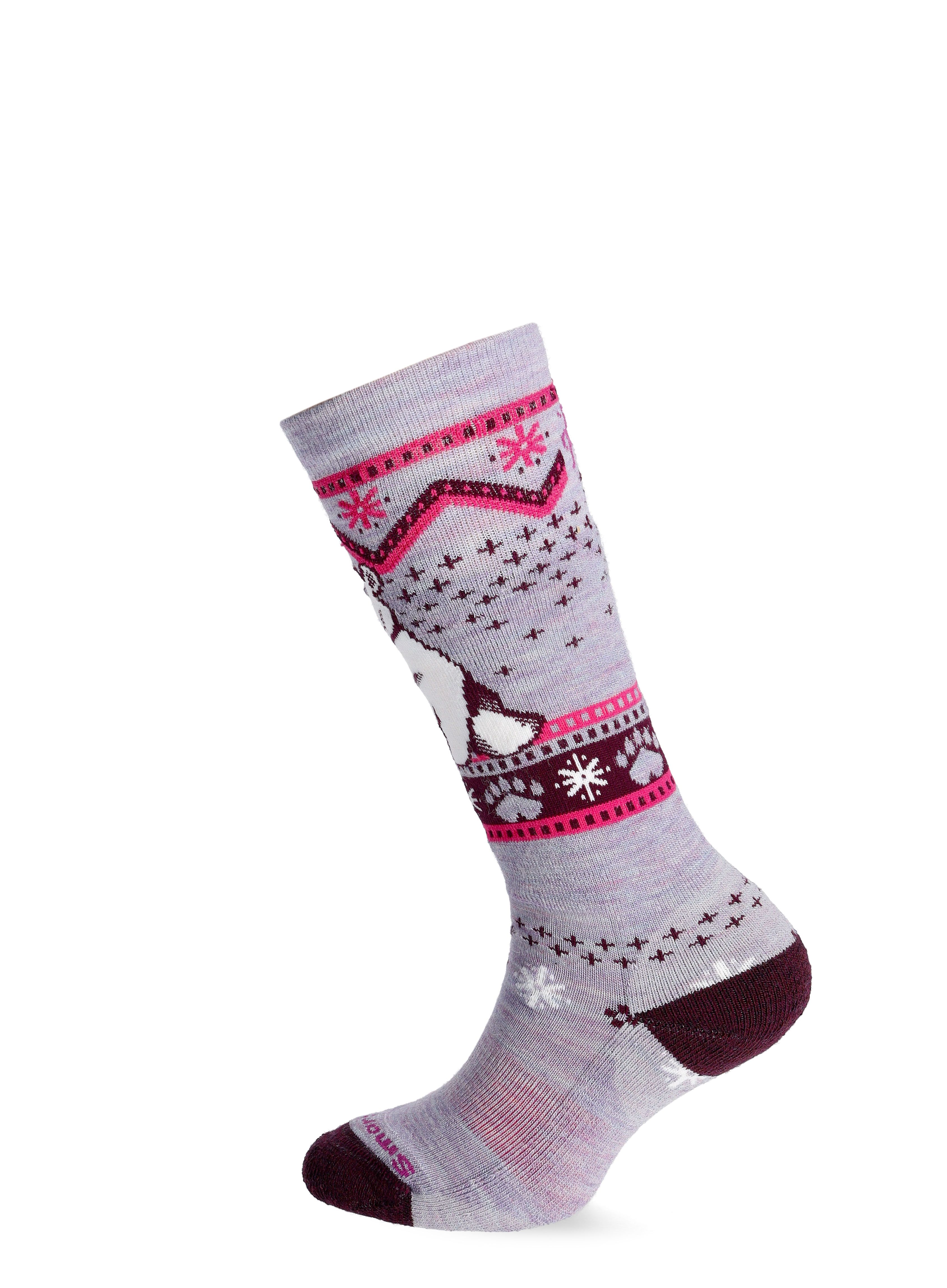 Dětské ponožky Smartwool Wintersport Full Cushion Polar Bear Pattern OTC  - purple eclipse