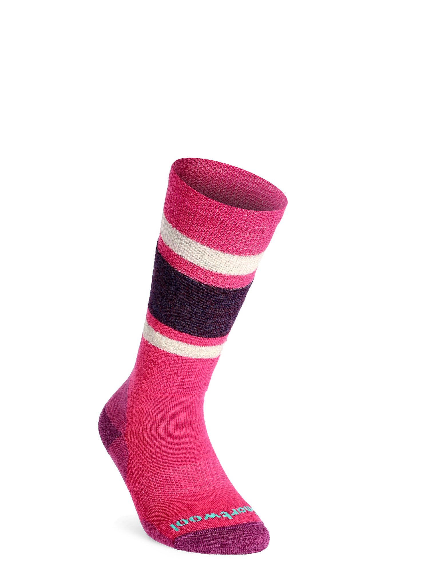 Dětské ponožky Smartwool Wintersport Full Cushion Stripe OTC  - power pink