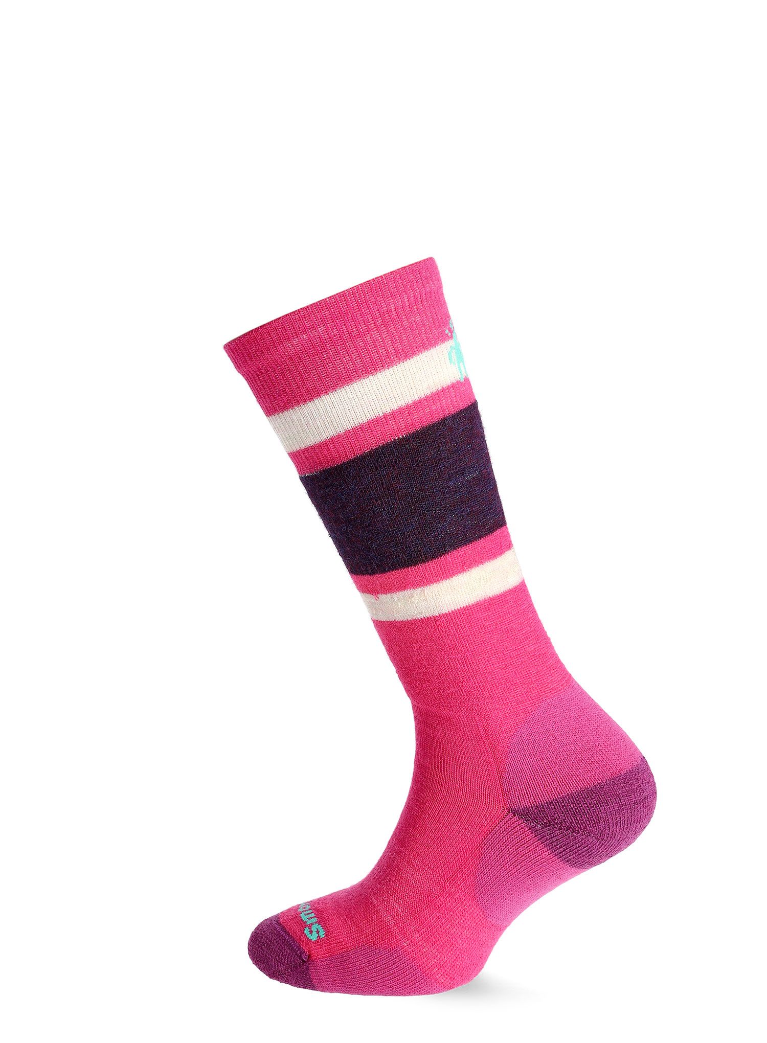 Dětské ponožky Smartwool Wintersport Full Cushion Stripe OTC  - power pink