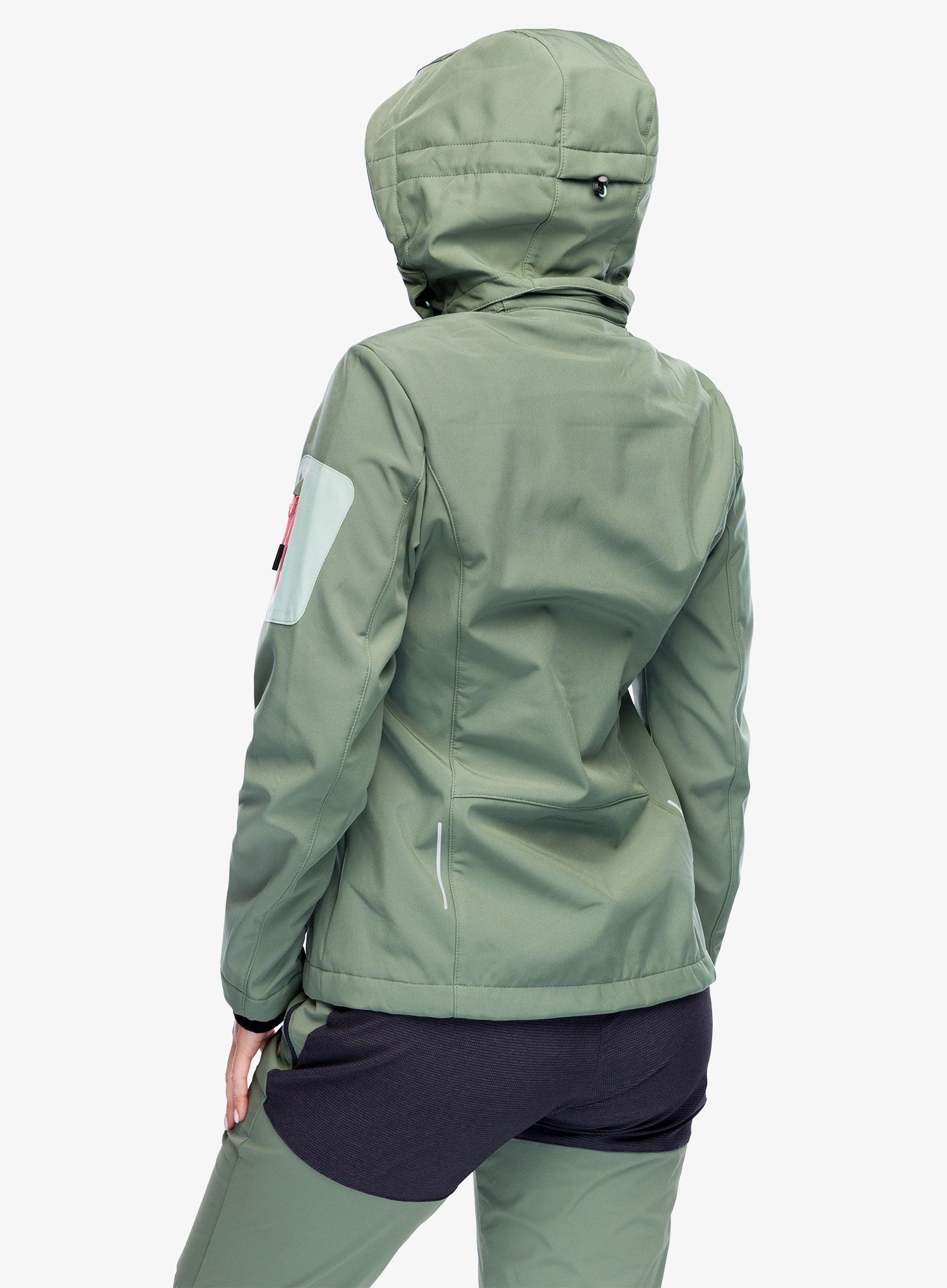 Softshellová bunda dámská CMP Wilma Jacket Zip Hood - salvia
