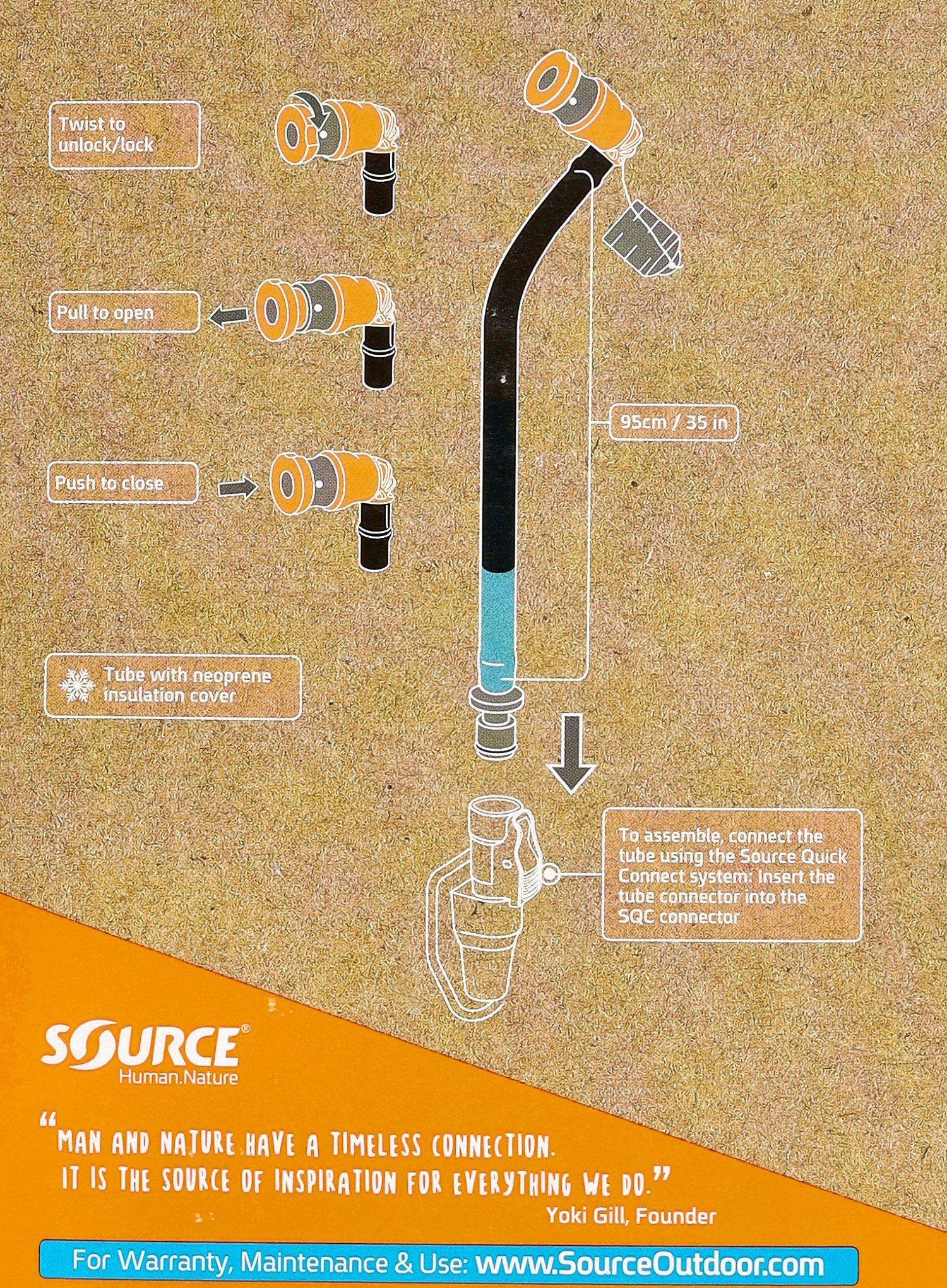 Trubka Source Winter Tube Kit - black