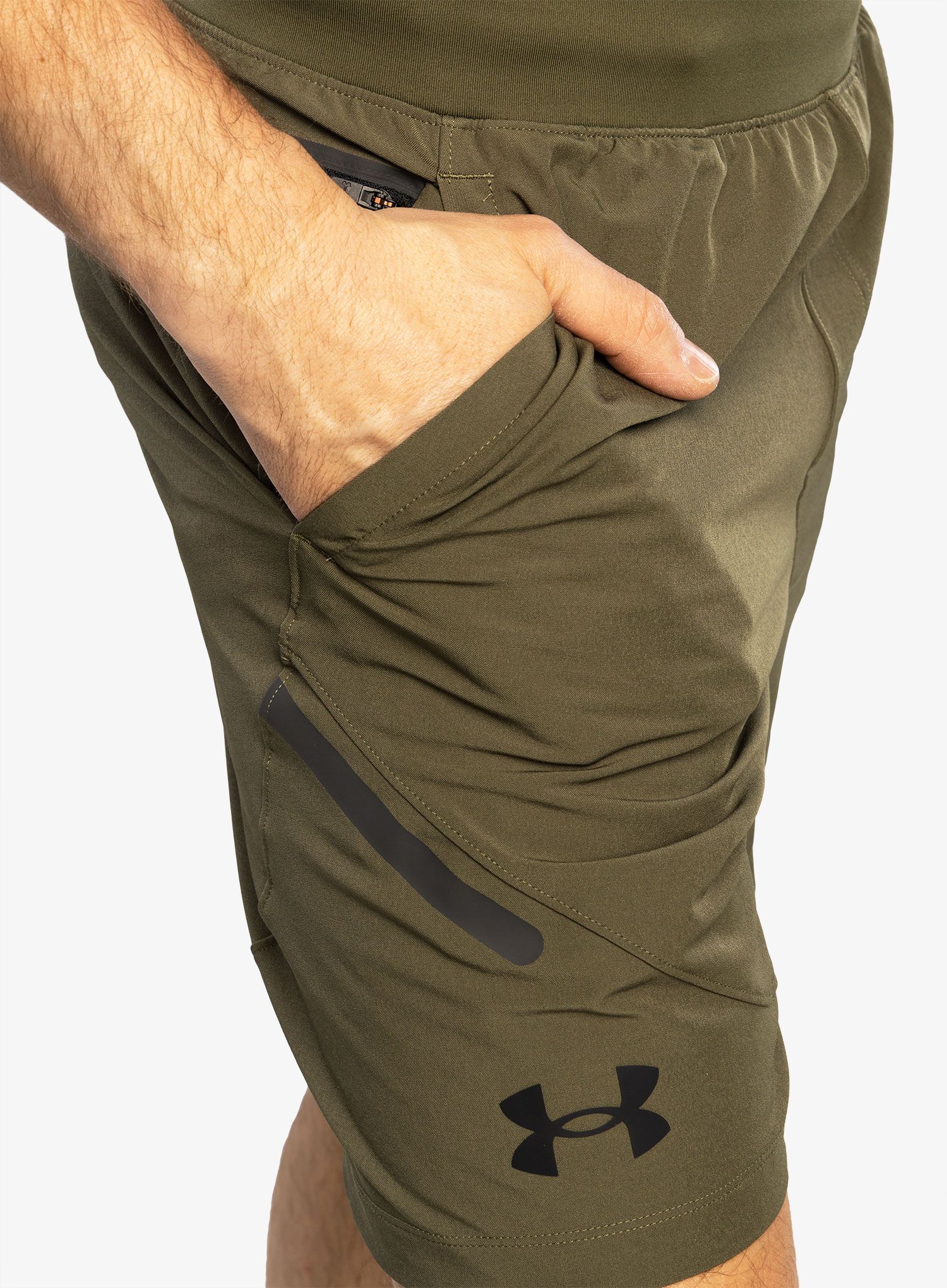 Pánské kraťasy Under Armour Unstoppable Shorts - marine OD green/black