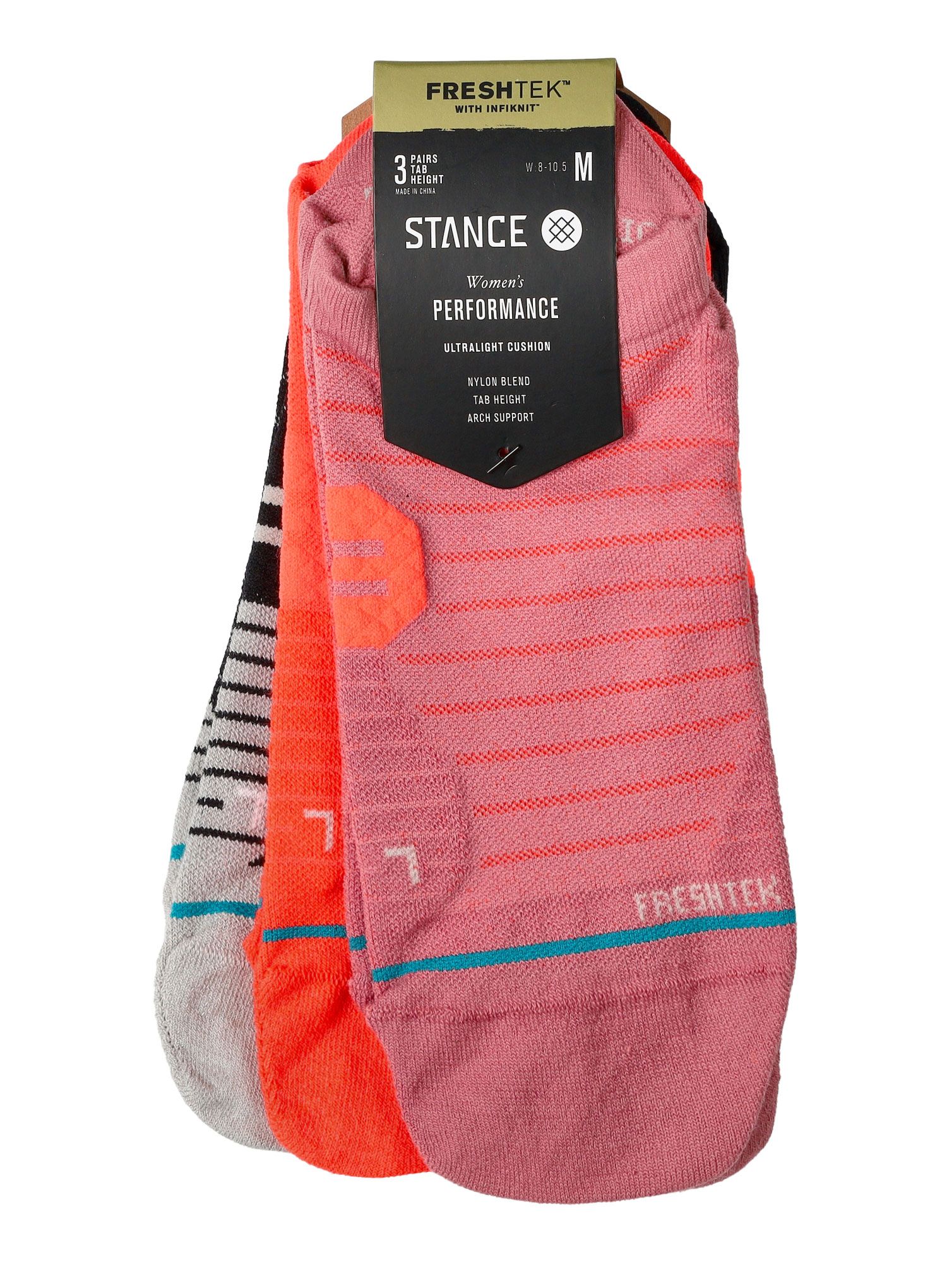Běžecké ponožky dámské Stance Amari 3 Pack - dustyrose