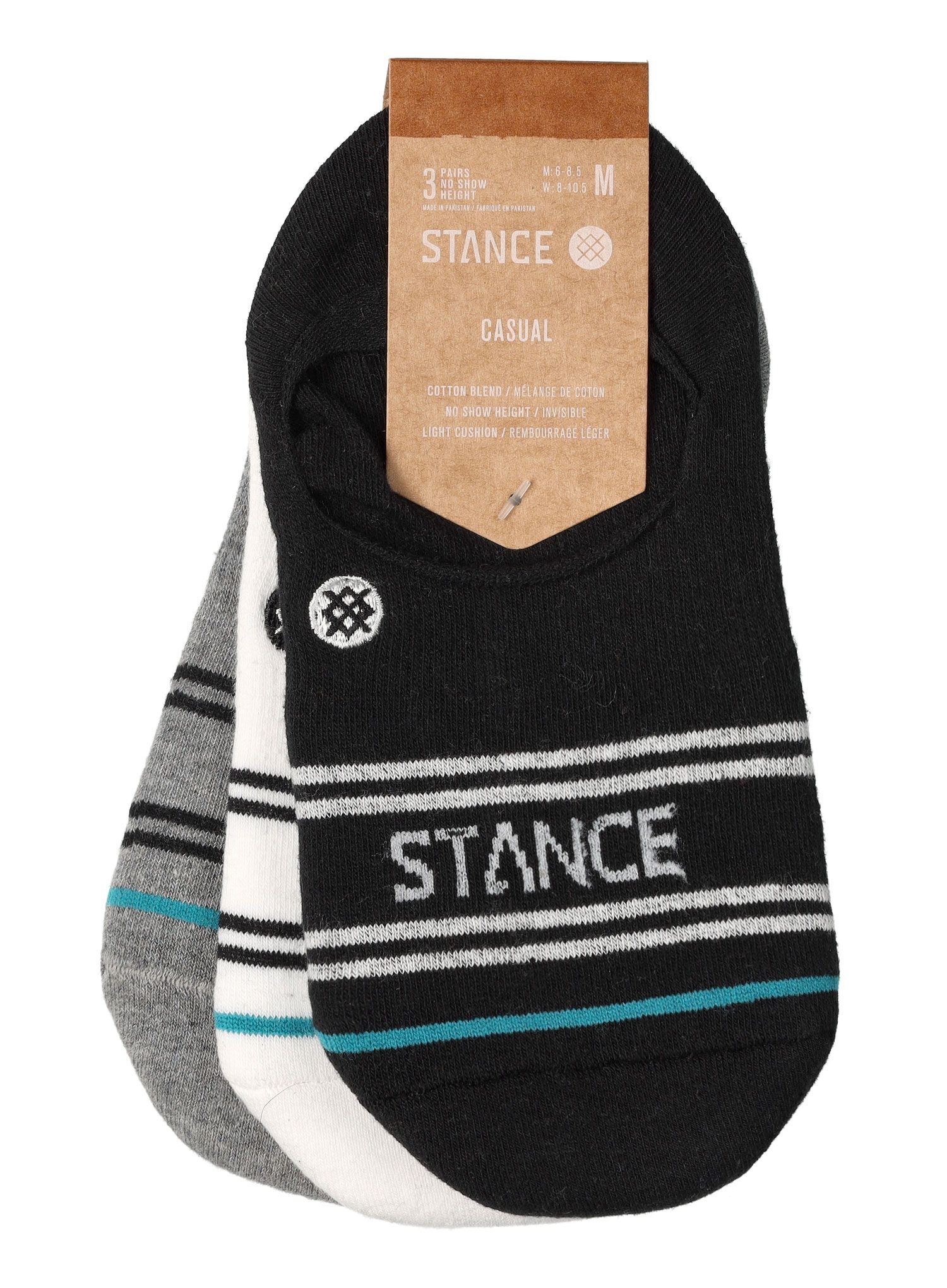 Turistické ponožky Stance Basic 3 Pack No Show - multi