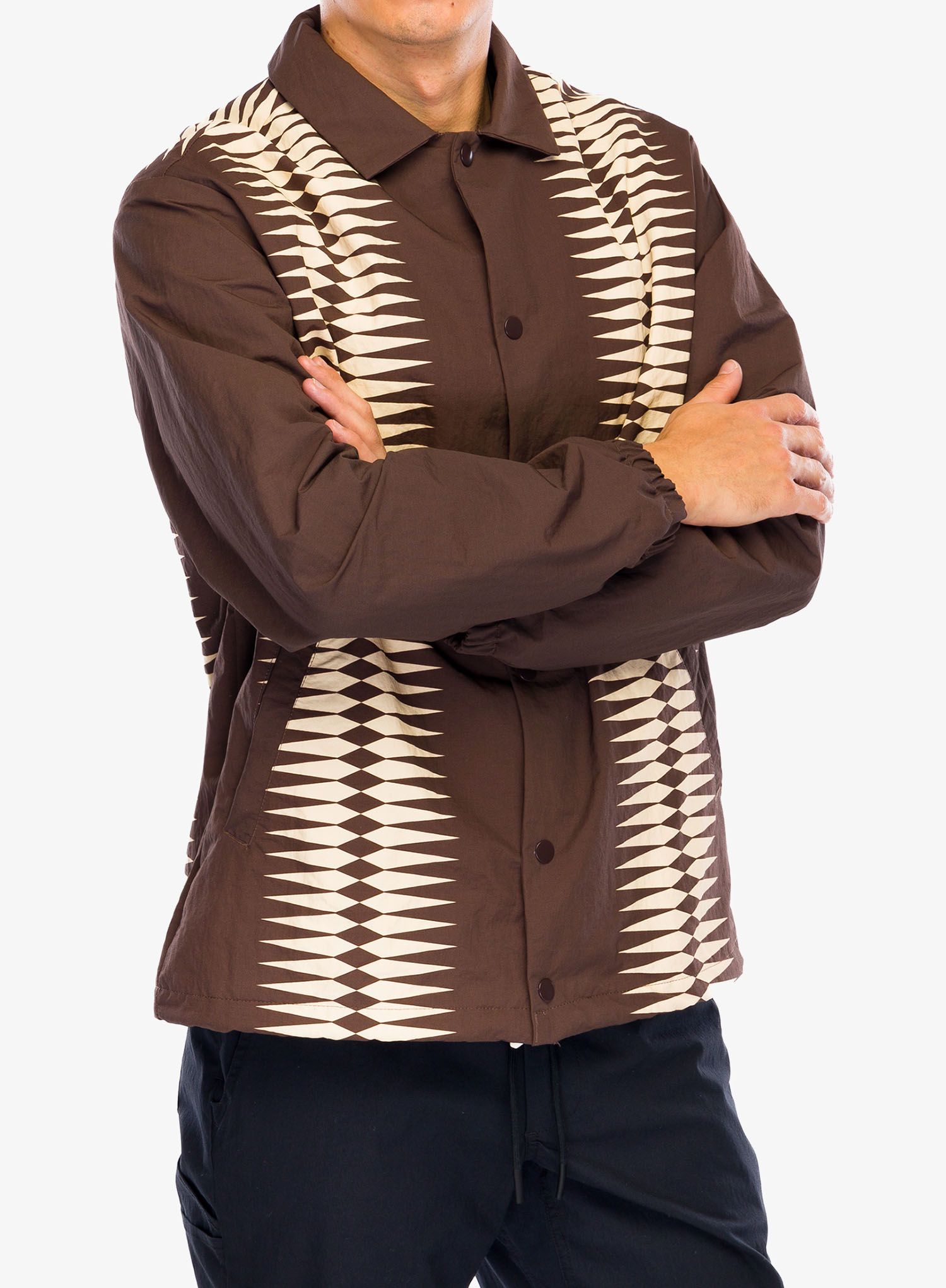 Bunda Stance Coaches Jacket - dark brown
