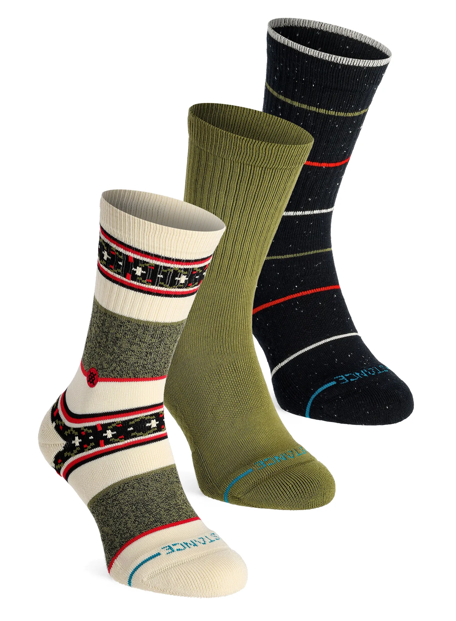 Ponožky Stance Greetings Crew 3-Pack - black