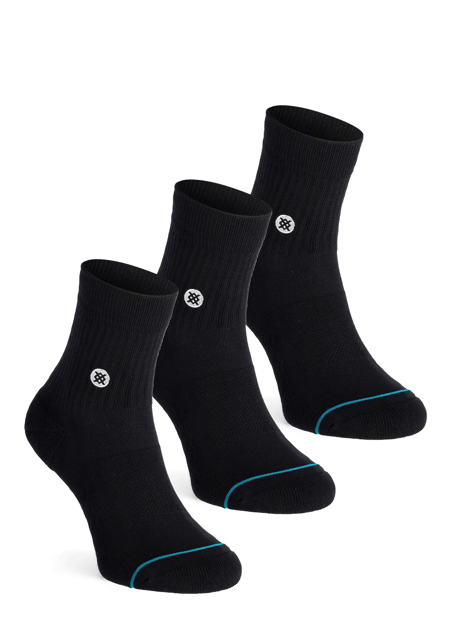 Ponožky Stance Icon Quarter 3 Pack - black