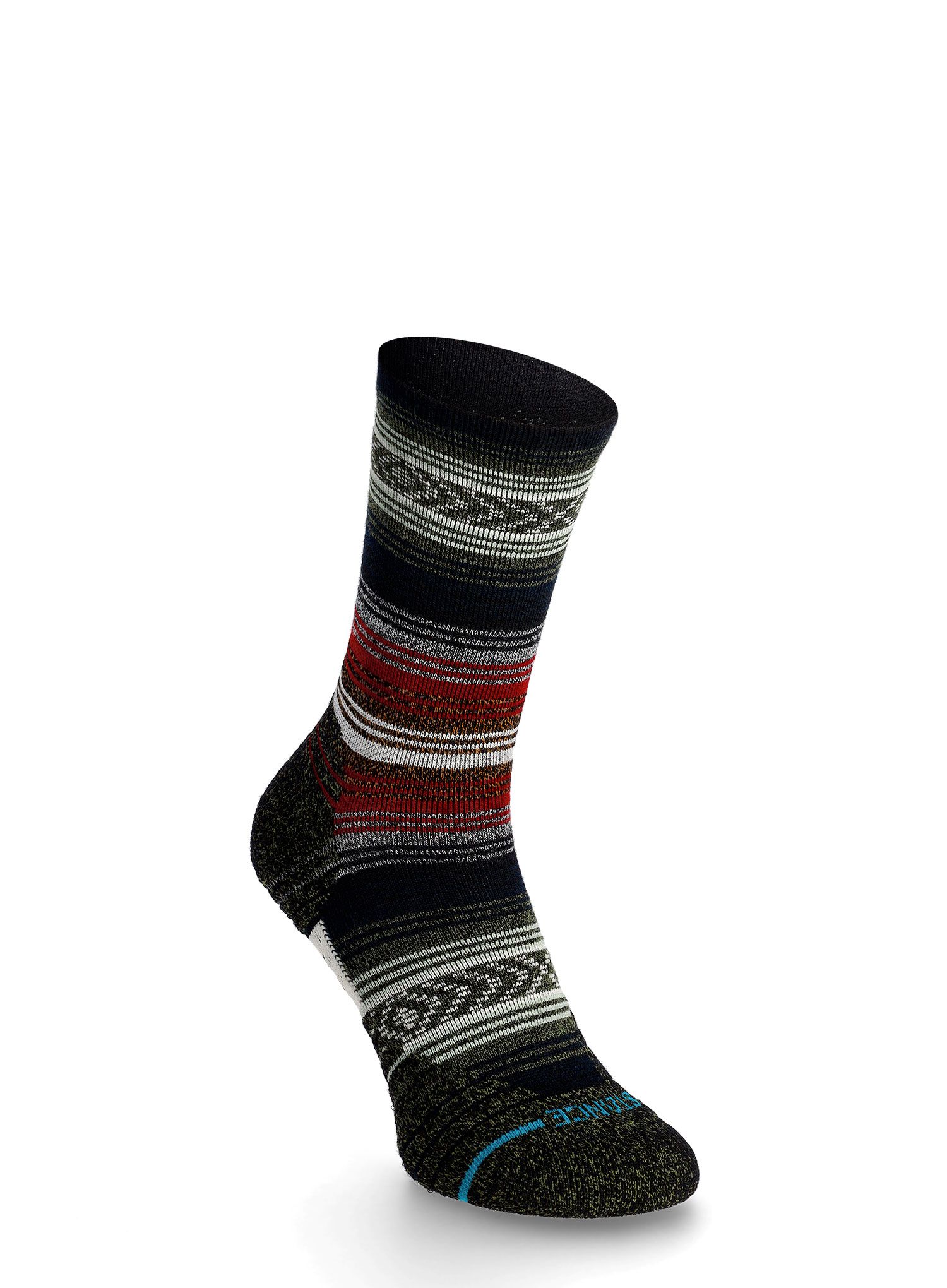 Trekové ponožky Stance Mid Wool Crew - black/red