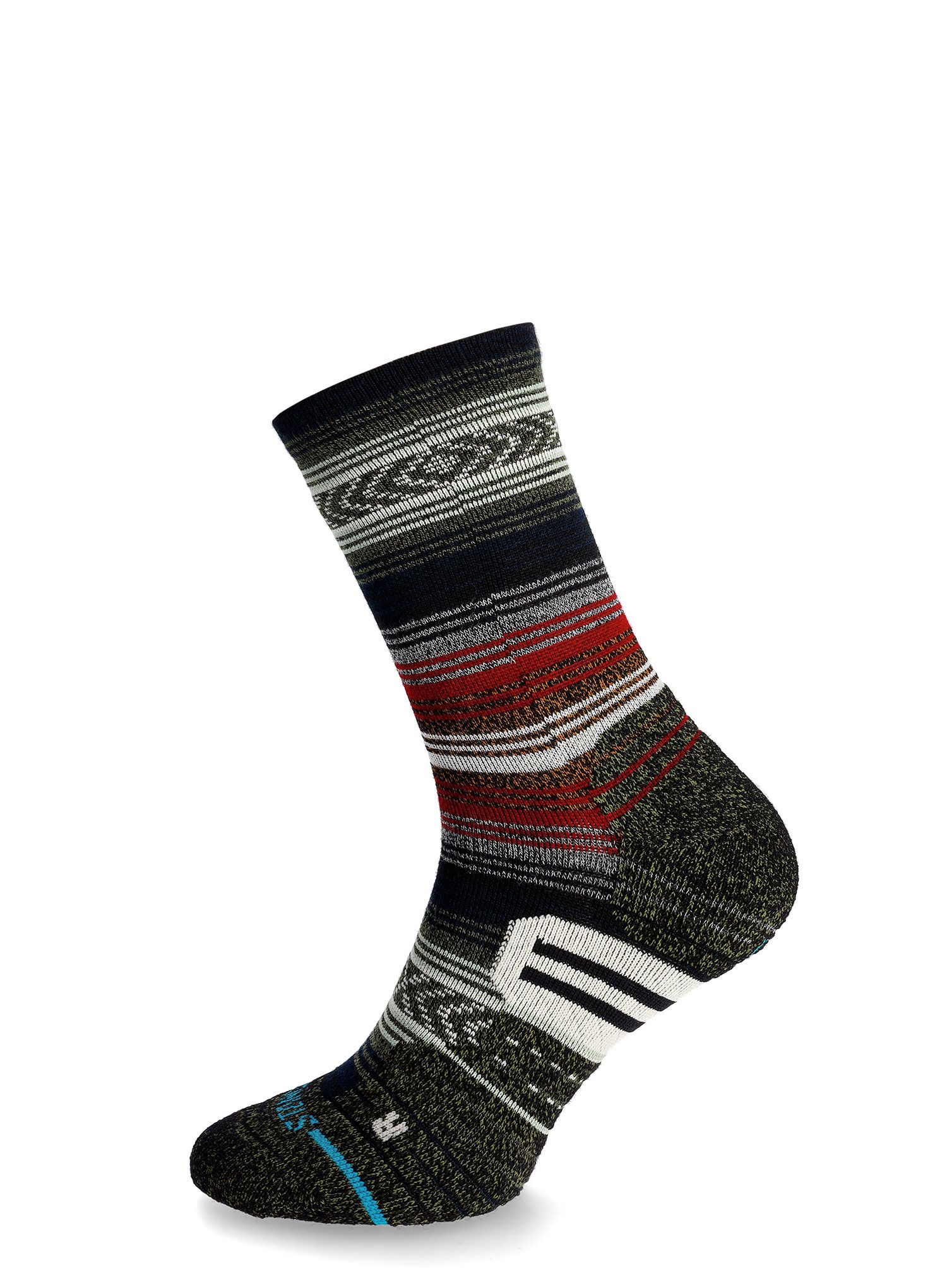 Trekové ponožky Stance Mid Wool Crew - black/red