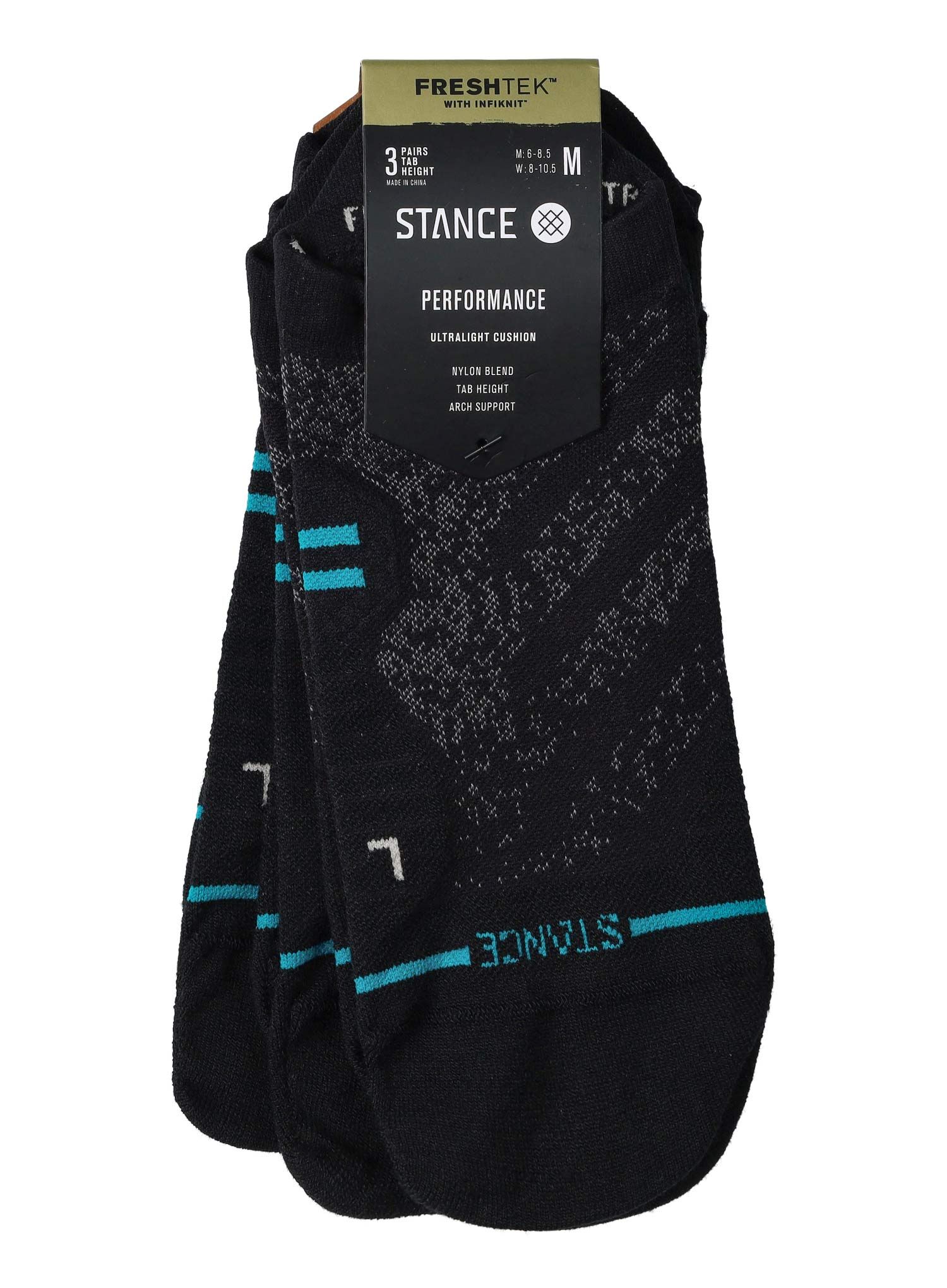Ponožky na běhání Stance Run Ultralight Tab 3 Pack - black