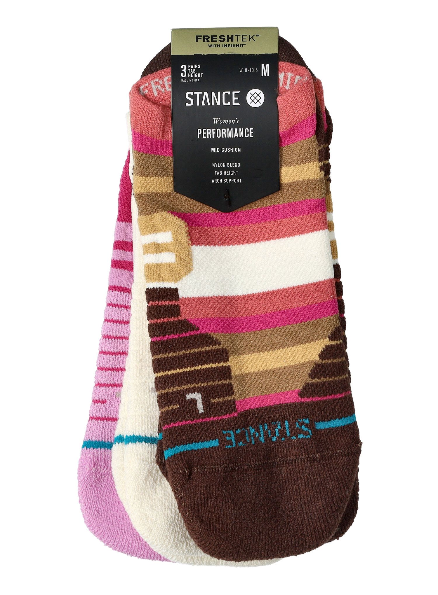 Ponožky Stance Steady Flow 3 Pack - magenta