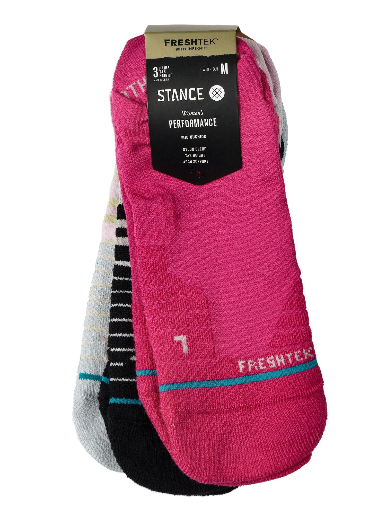 Dámské ponožky Stance Way To Go 3 Pack - magenta