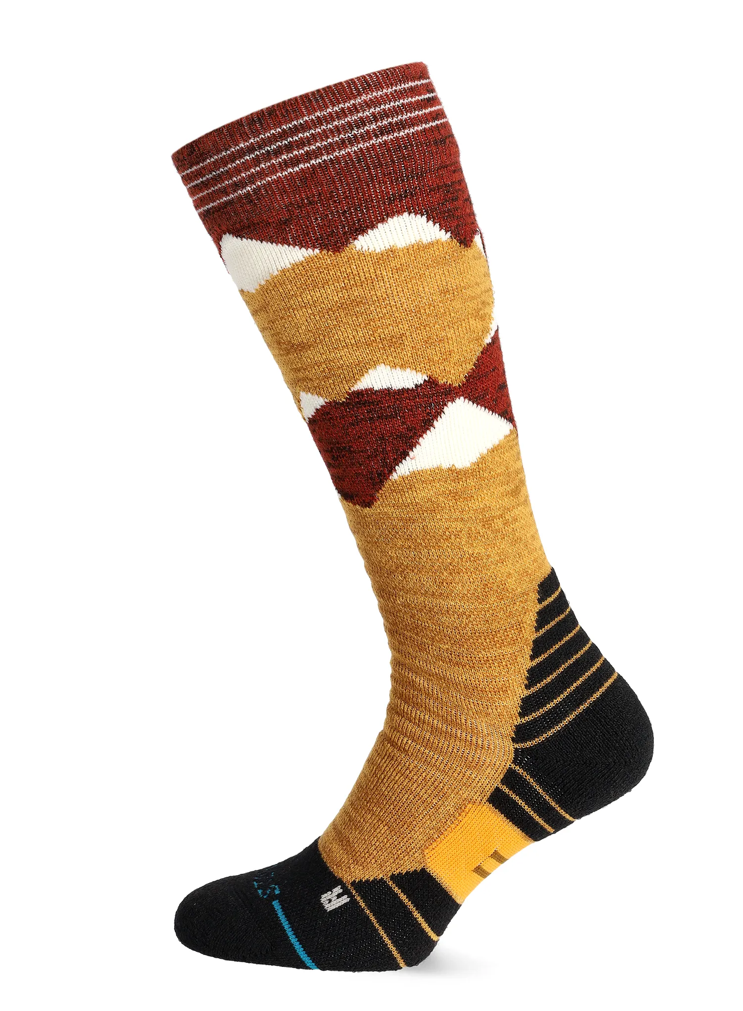 Lyžařské ponožky Stance Windy Peaks Mid Wool Snow - gold