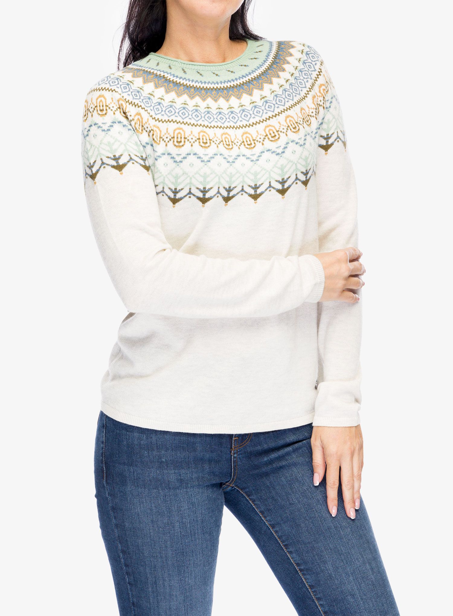 Dámský svetr Royal Robbins Westlands Fairisle Crew - sand dollar mariposa pt