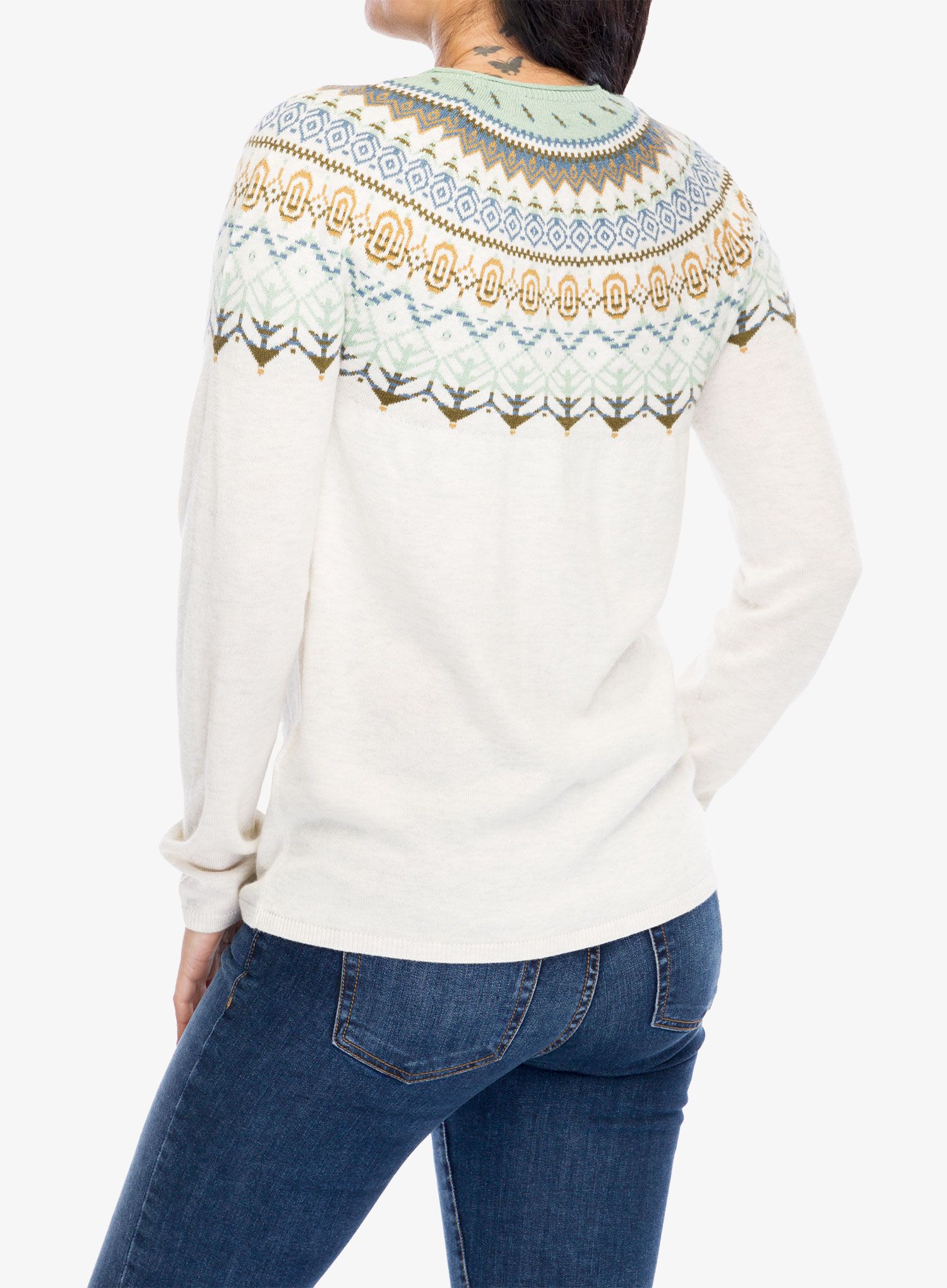 Dámský svetr Royal Robbins Westlands Fairisle Crew - sand dollar mariposa pt