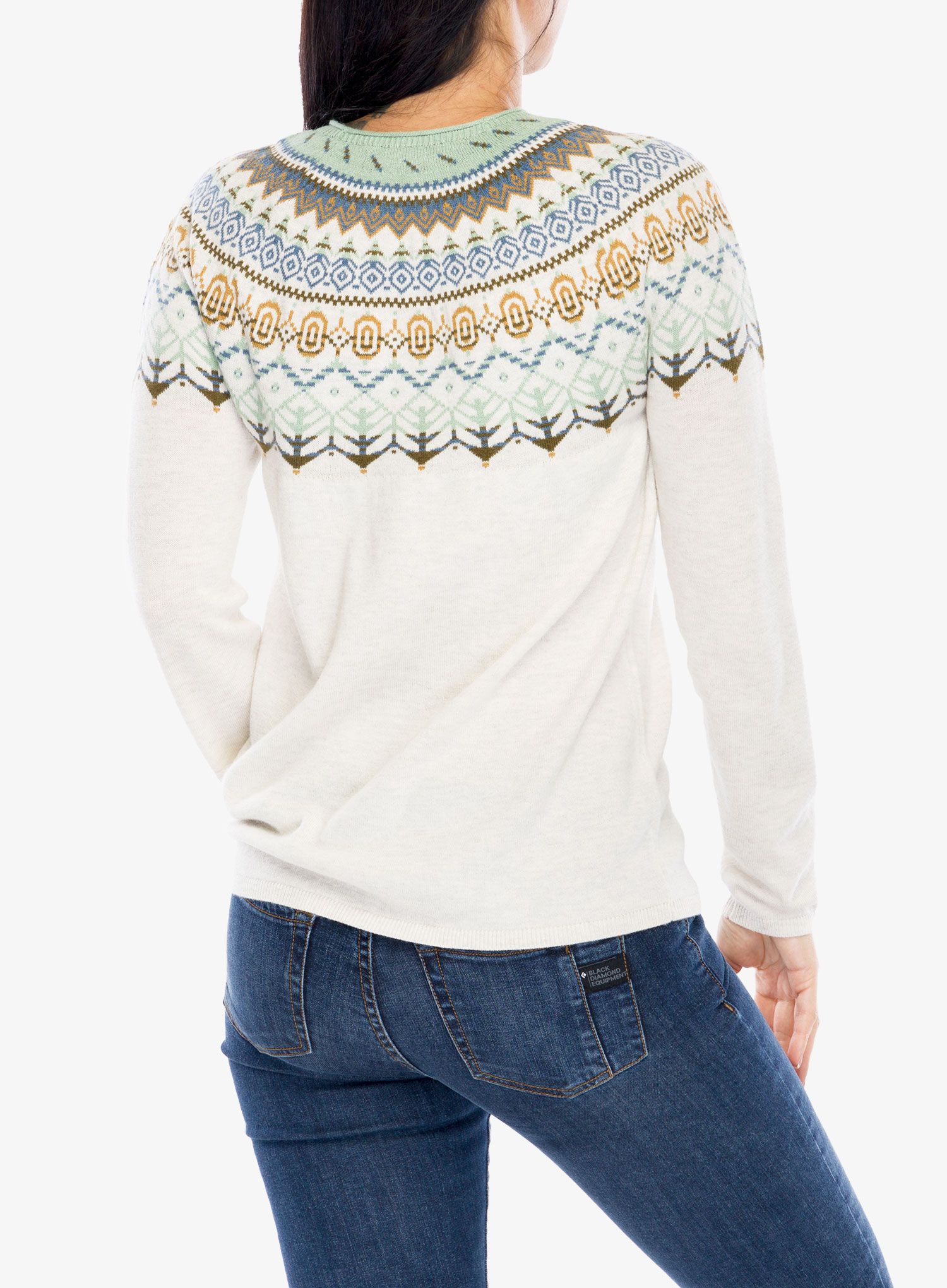 Dámský svetr Royal Robbins Westlands Fairisle Crew - sand dollar mariposa pt