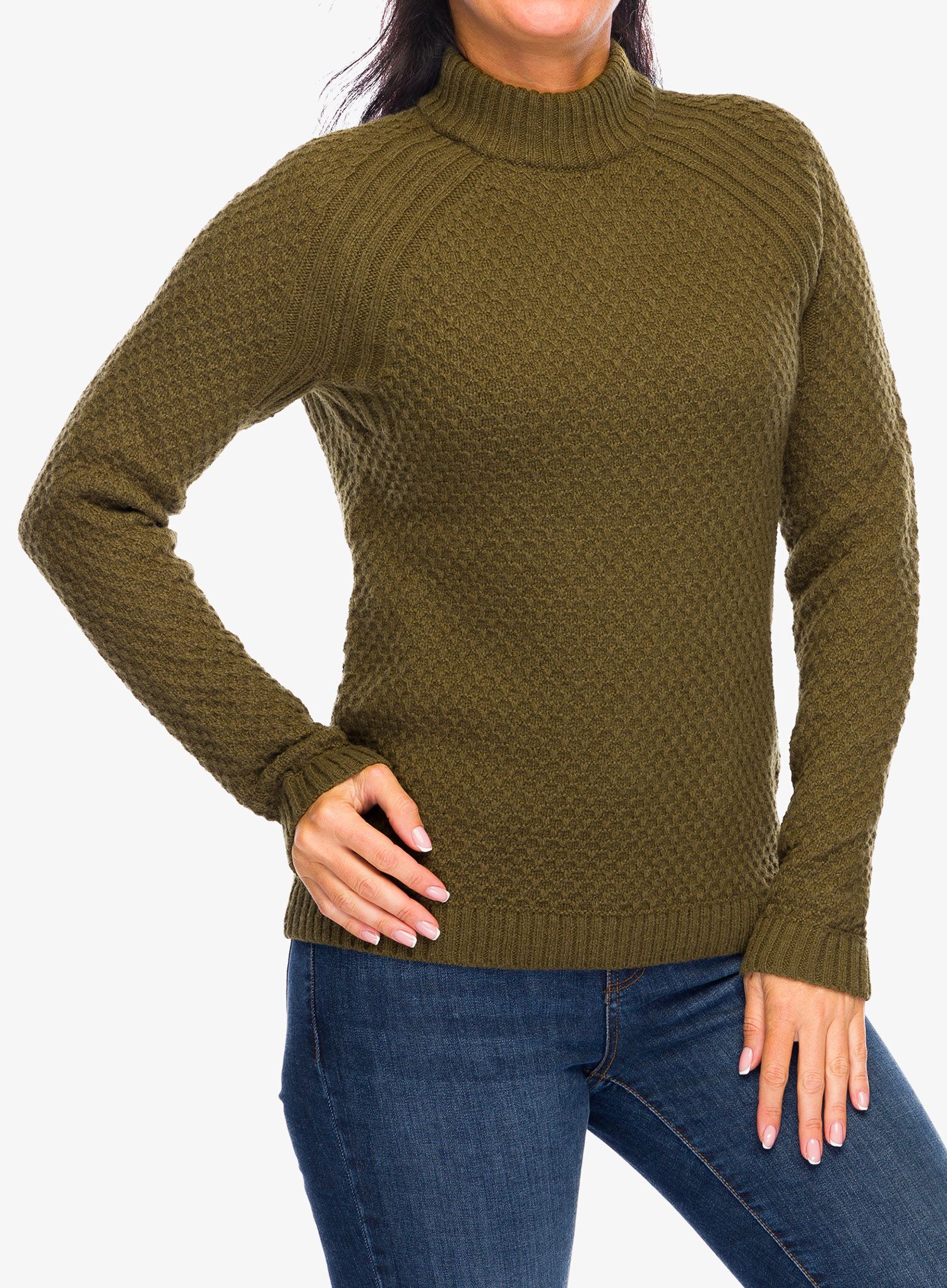 Dámský svetr Royal Robbins Westlands Mock Neck - dark olive