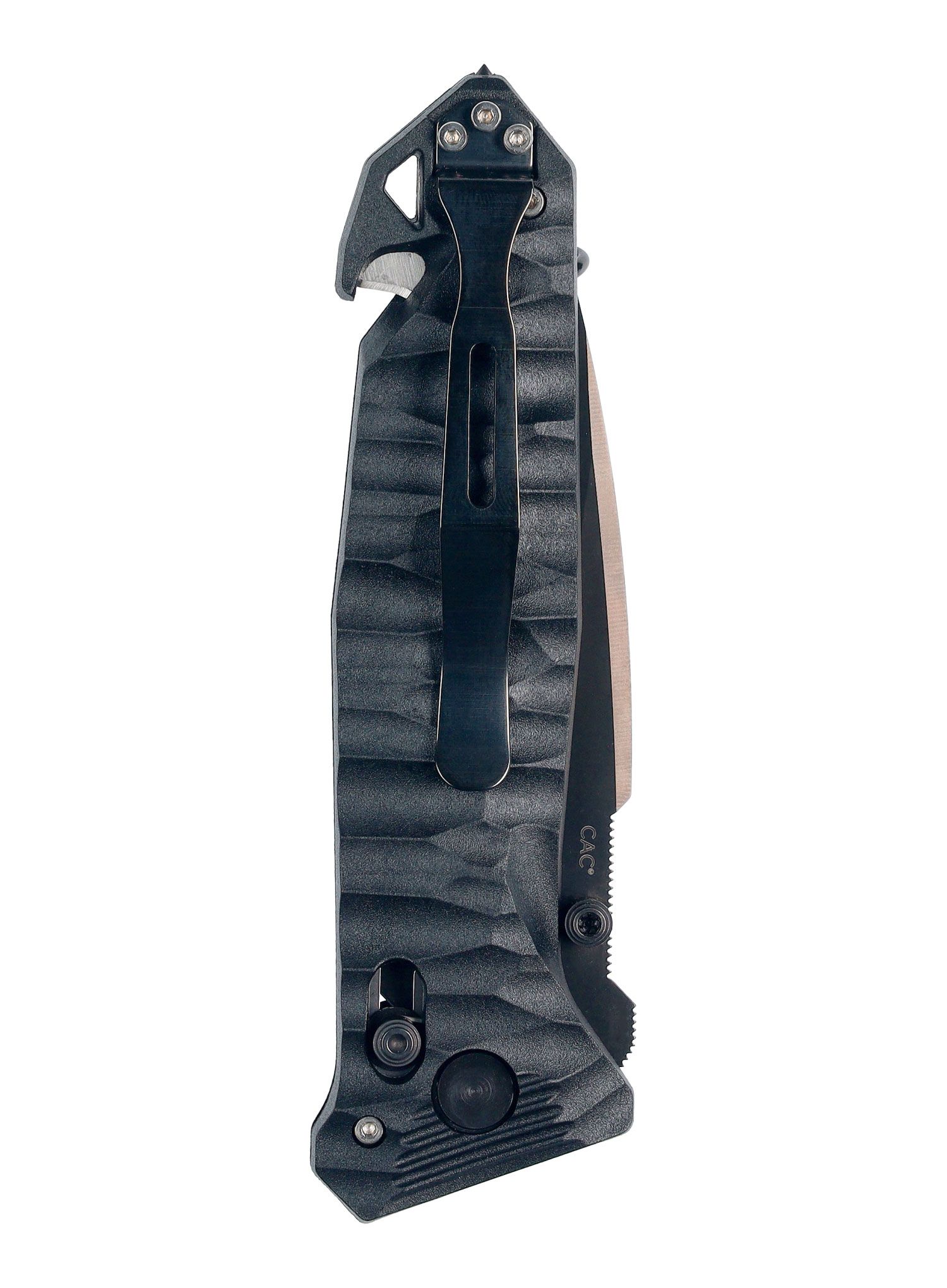 Turistický nůž TB Outdoor CAC Serration Manche Toxifie - black