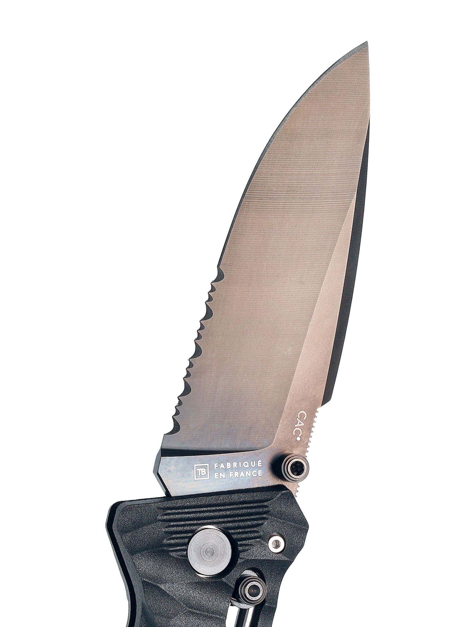 Turistický nůž TB Outdoor CAC Serration Manche Toxifie - black
