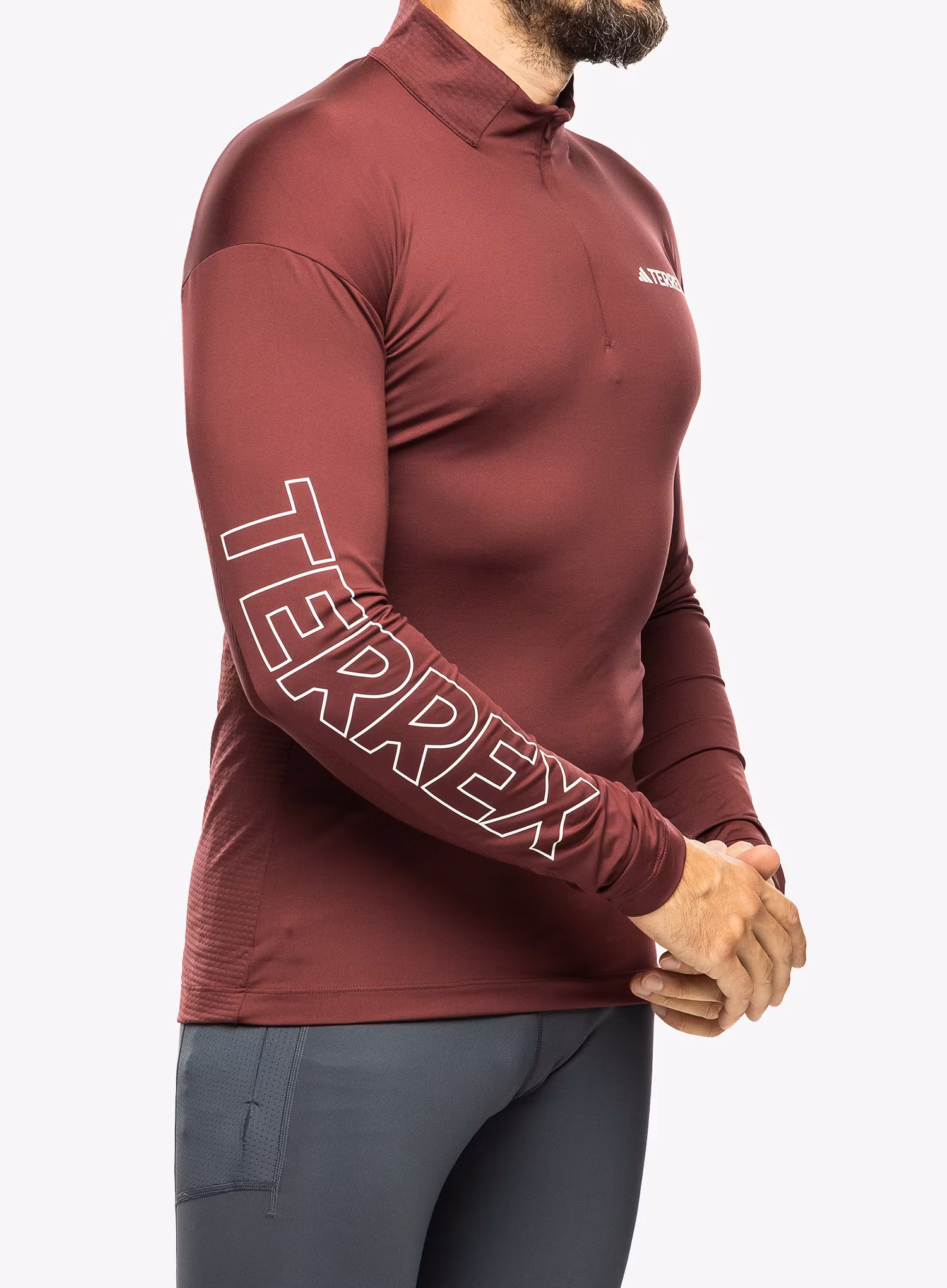 Pánská mikina adidas TERREX Xperior Longsleeve - shadow red