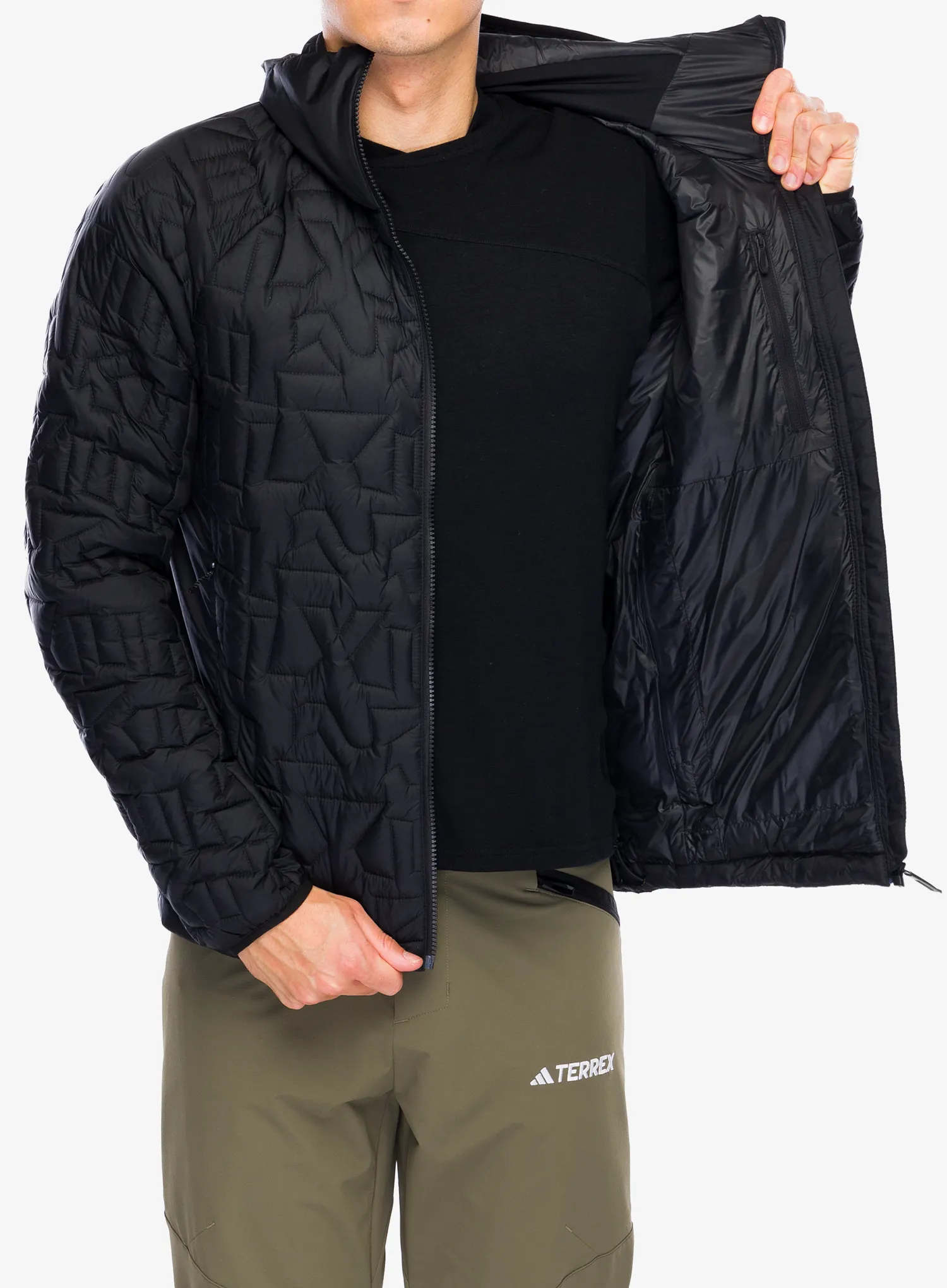 Zateplená bunda adidas TERREX Xperior PrimaLoft Loose Fill Insulated Hooded Jkt - black