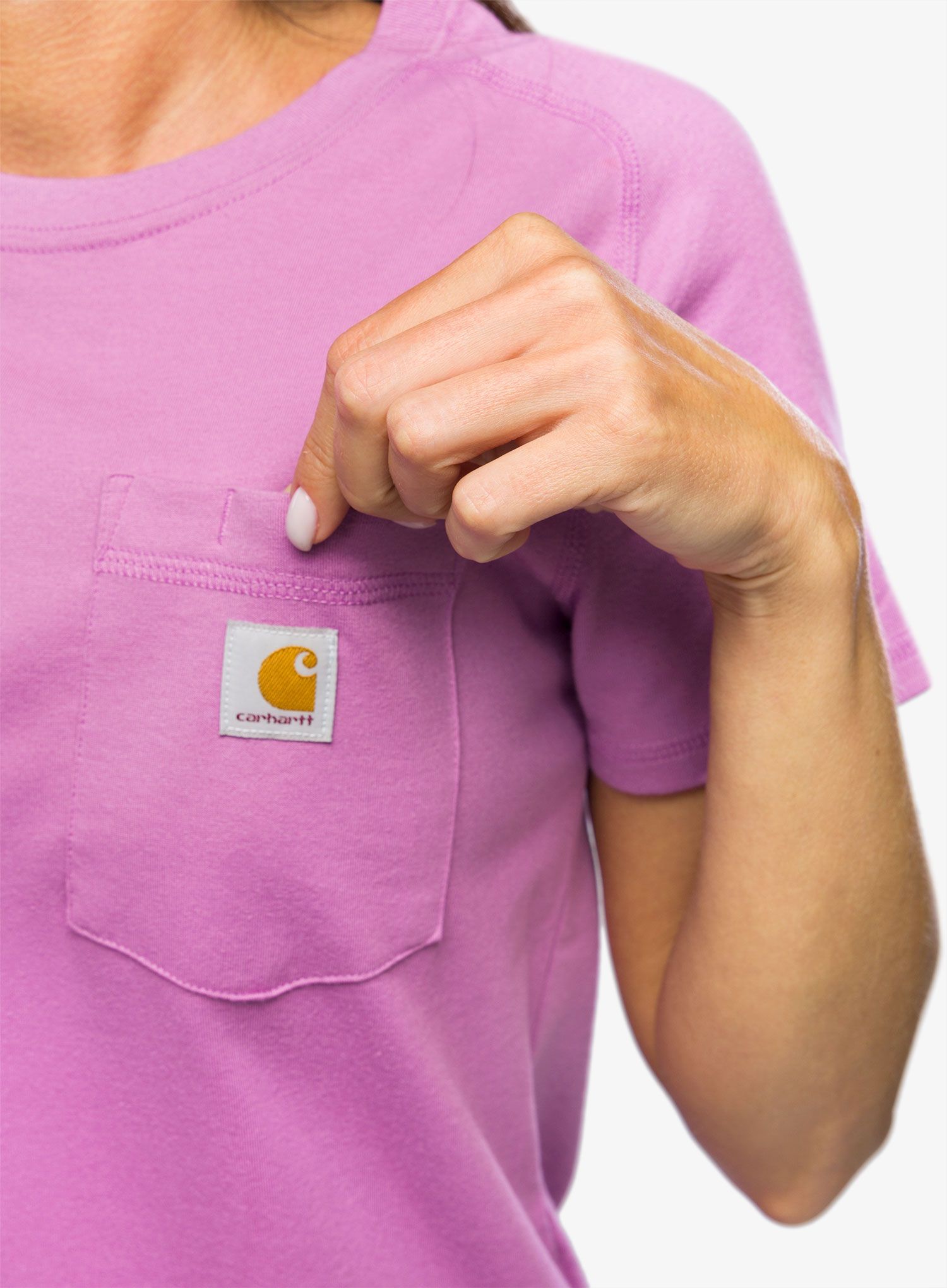 Dámské tričko Carhartt Midweight S/S Pocket T-Shirt - thistle